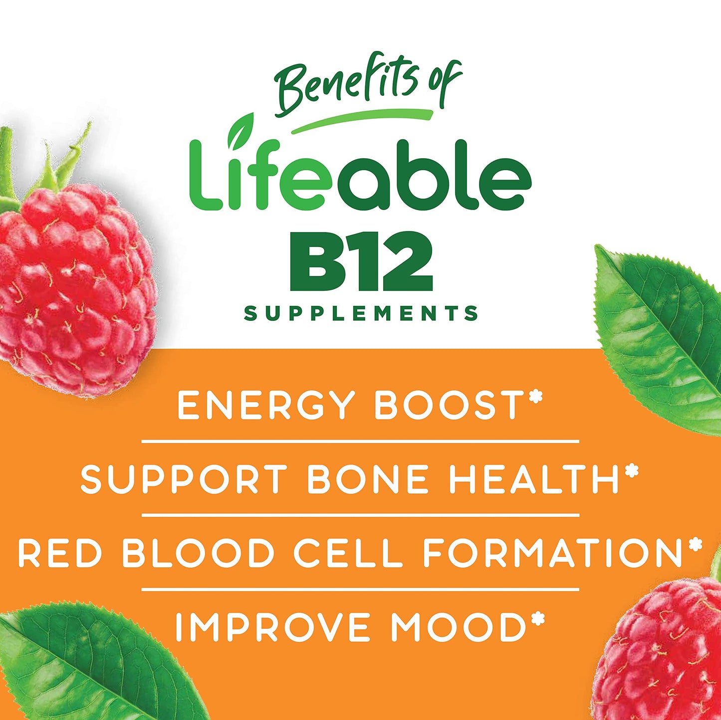 VitaWorks Lifeable Vitamin B12 Kids + Calcium Magnesium & Zinc Kids Gummies, 180 Count