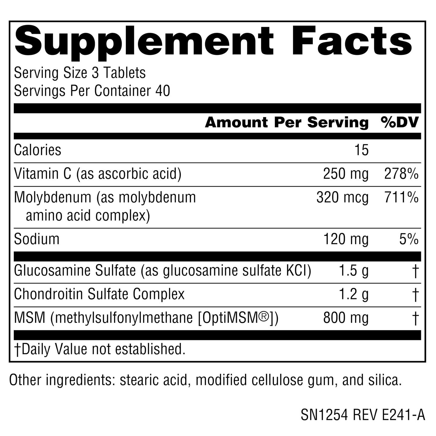 Source Naturals Glucosamine Chondroitin Complex with MSM Tablet, 120 Tablets