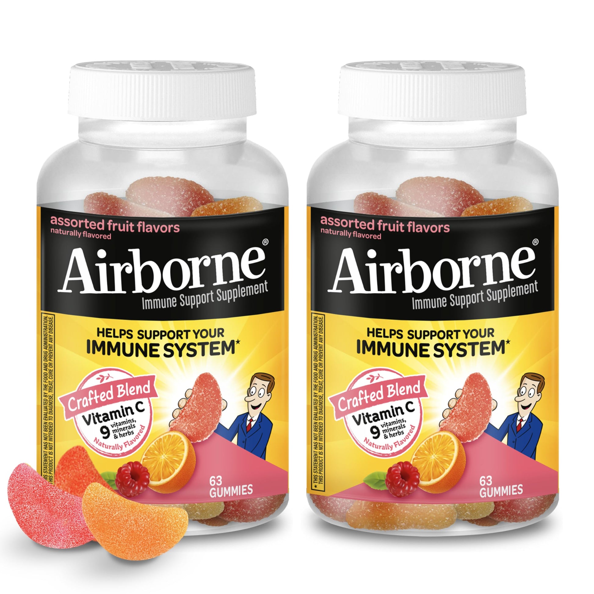 Airborne Vitamin C Gummies for Adults, 750mg, Immune Support, 126 Gummies