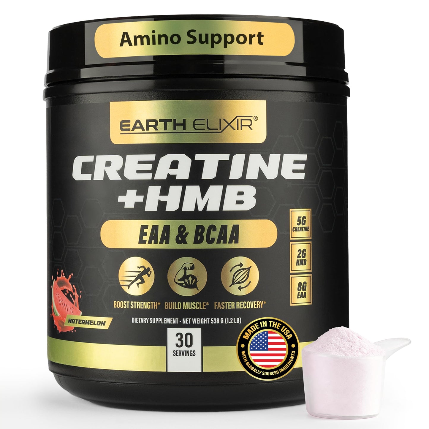 Earth Elixir Creatine HMB Powder, 30