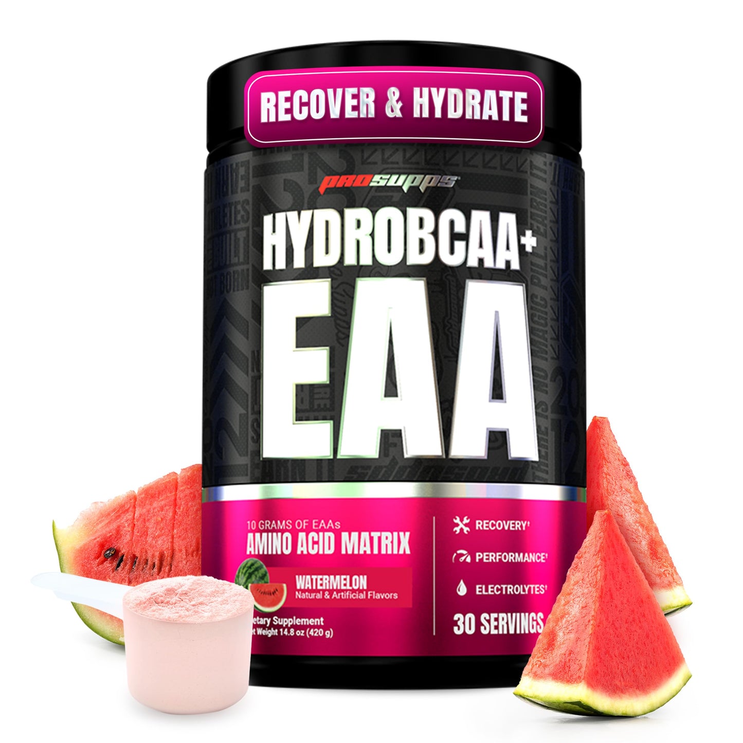 ProSupps HydroBCAA Essential Amino Acids Powder Watermelon, 14.6 Ounce
