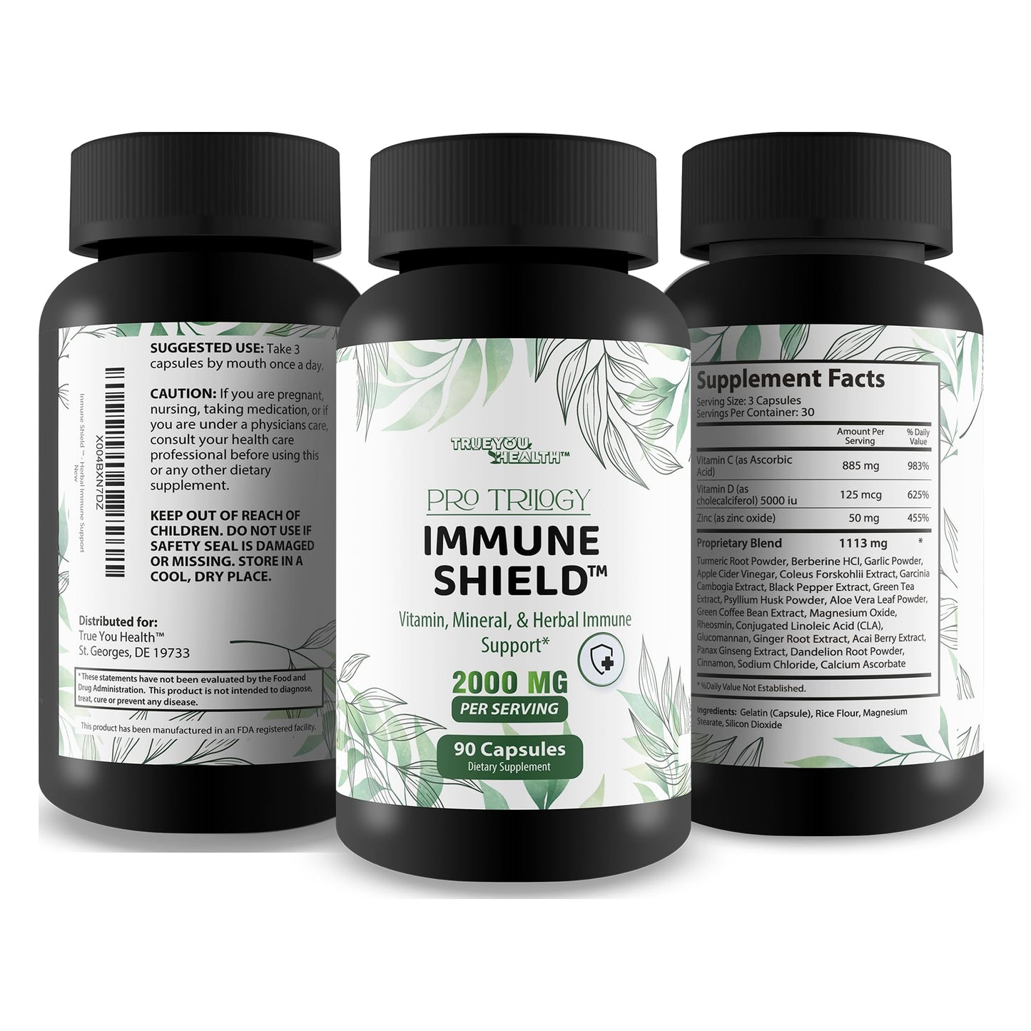 True You Health Pro Trilogy Immune Shield Immune Support Capsules, 90 Count