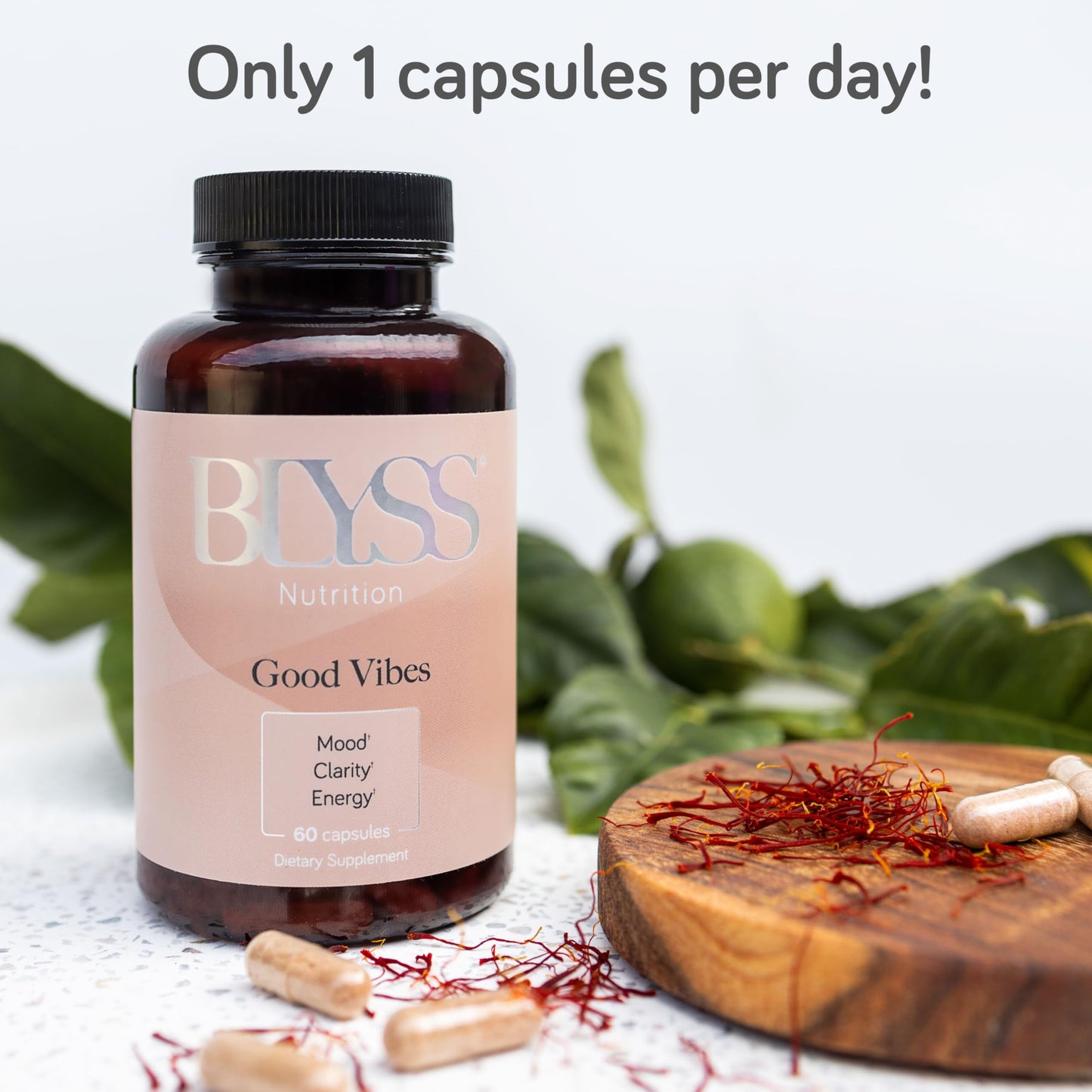 BLYSS Nutrition Saffron Extract Capsule, 60 Capsules