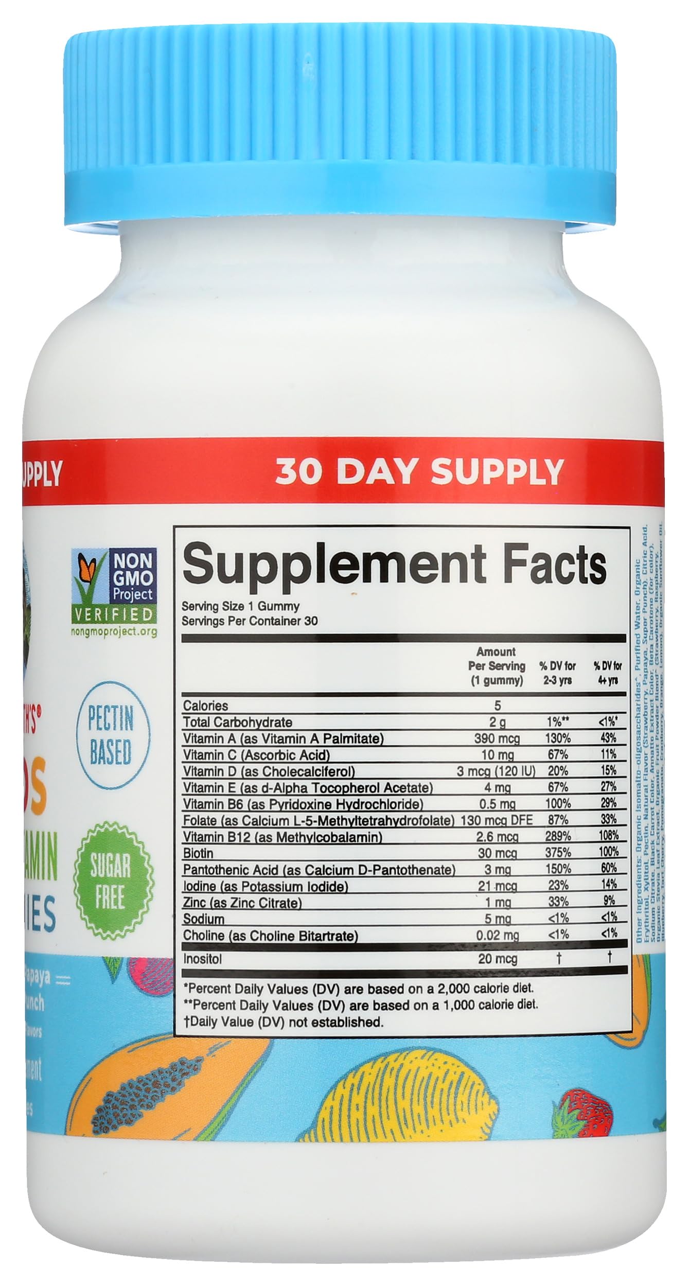MARYRUTH'S Multivitamin Gummies for Kids Sugar Free, 30 Count