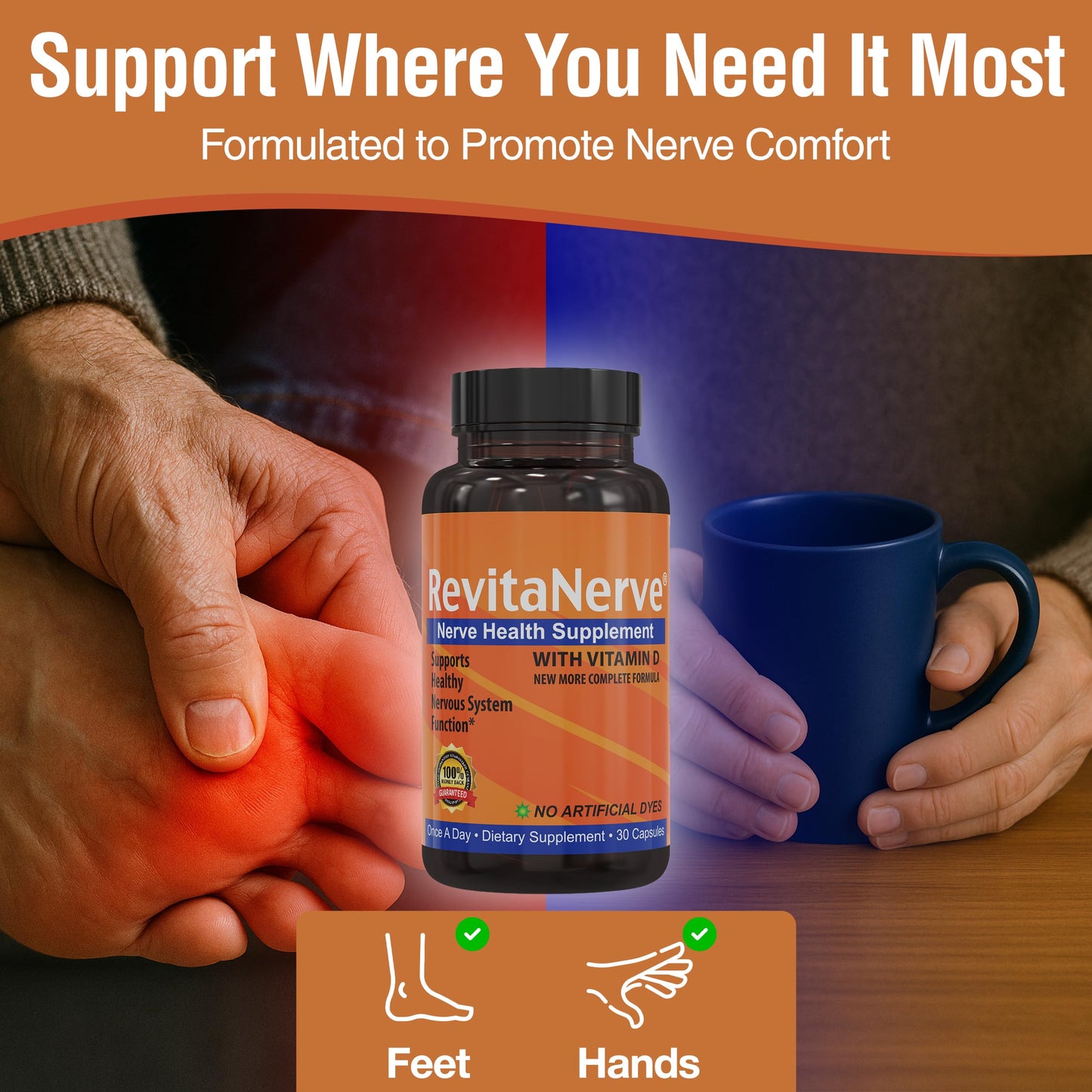 RevitaNerve Nerve Support Capsules, 120 Capsules