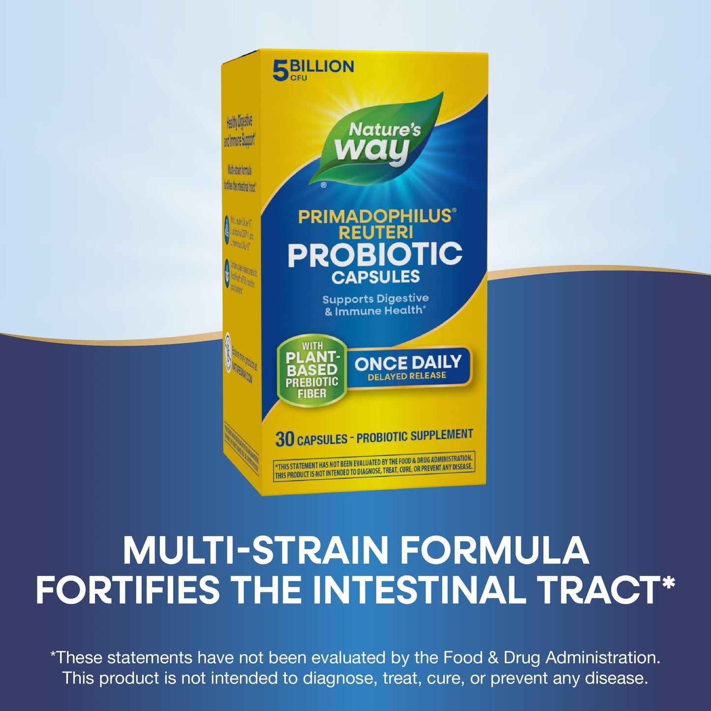 Nature's Way Primadophilus Reuteri Probiotic 5 Billion Live Cultures Capsules, 30 Count
