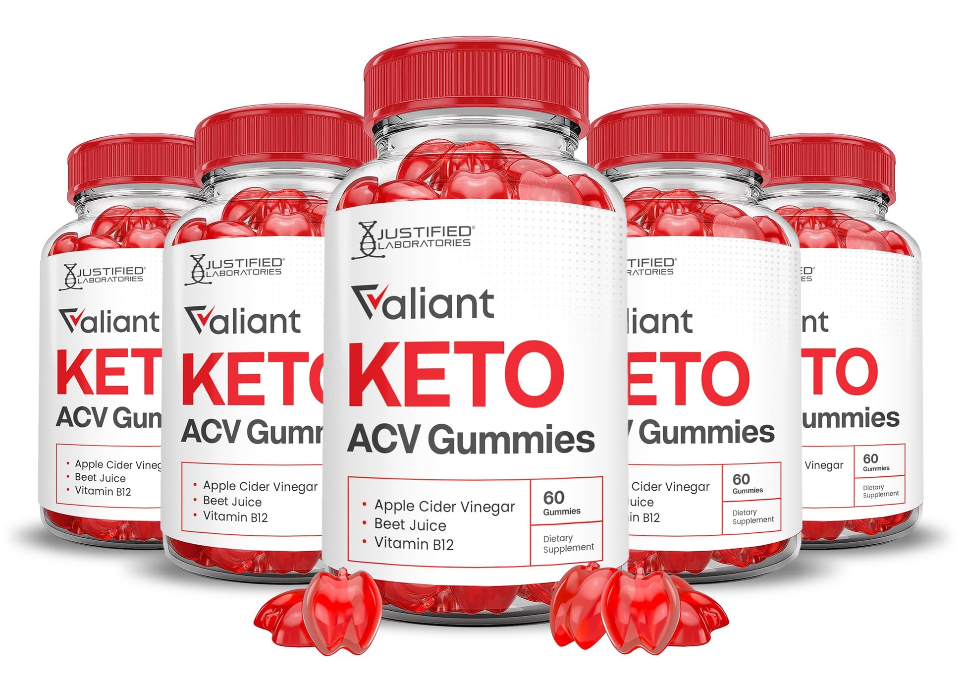 Justified Laboratories Valiant Keto ACV Gummies Advanced Formula 1000MG, 300 Gummies