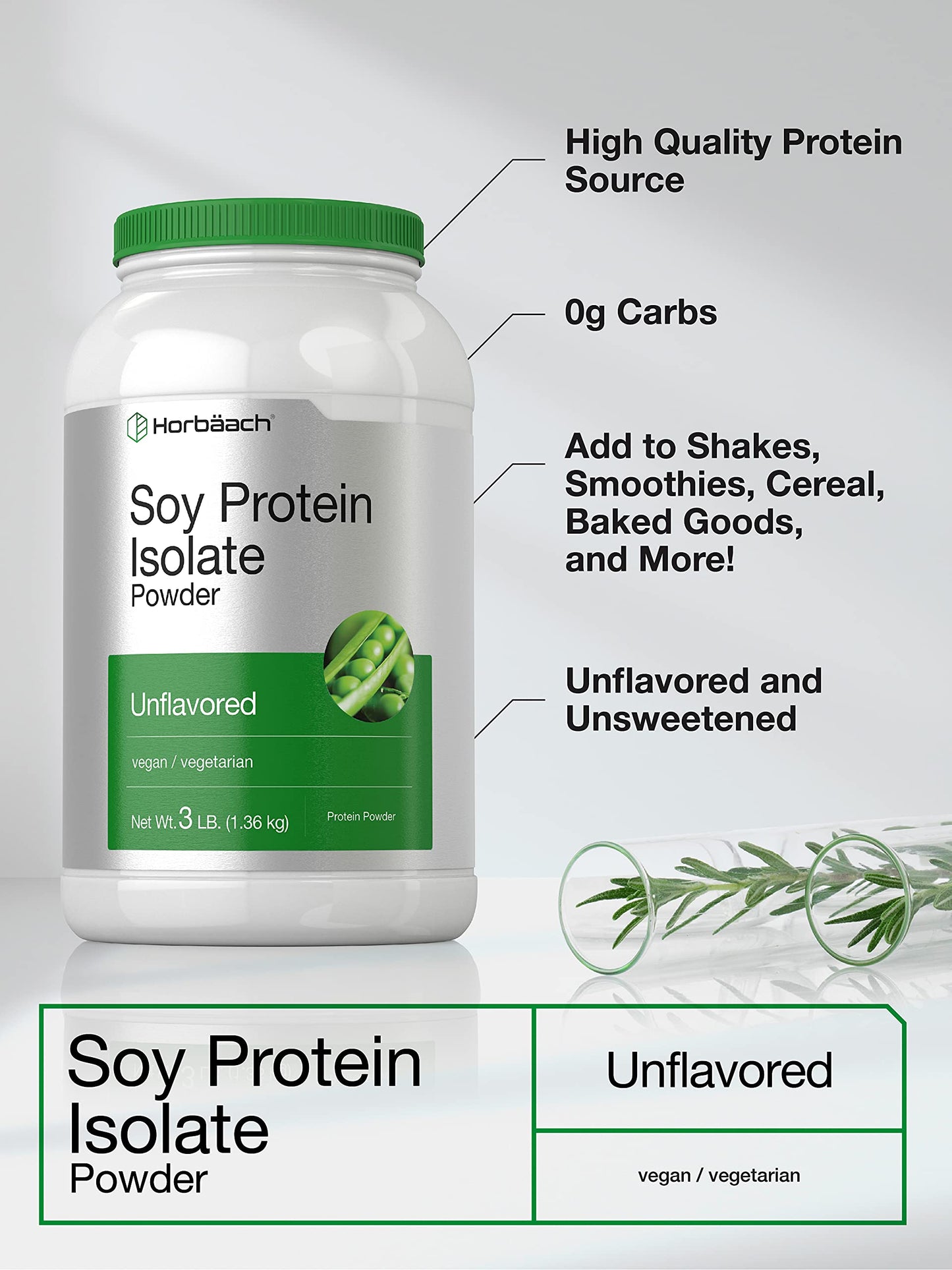 Horbäach Soy Protein Isolate Powder 48