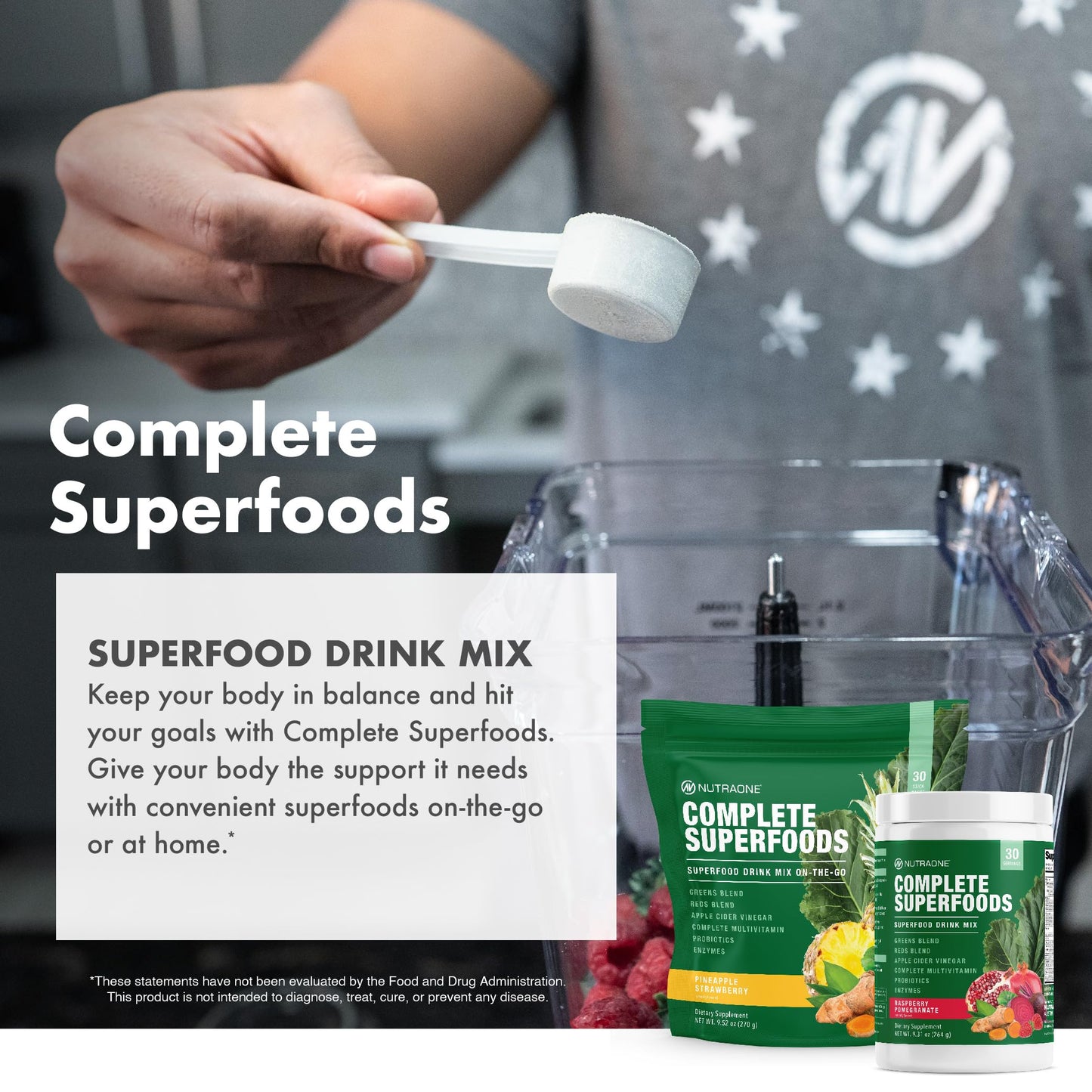 NutraOne Complete Superfoods, Greens & Reds Blend, Apple Cider Vinegar, Digestive Enzyme Blend, Probiotic Blend, Multivitamin, Powder, 9.42 oz