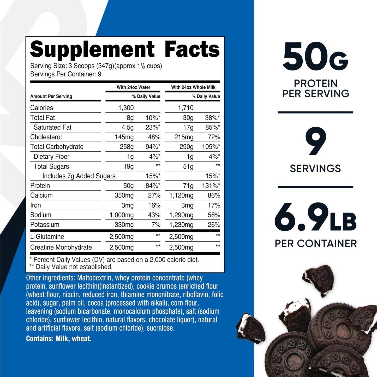Nutricost Mass Gainer Powder (Cookies N Cream) 110.4