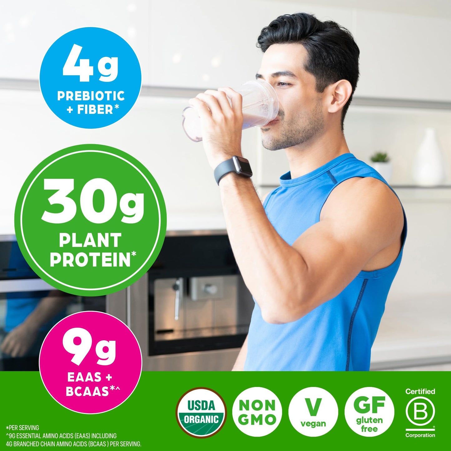 Orgain Organic Vegan Plant Protein Powder Vanilla 32.16 oz