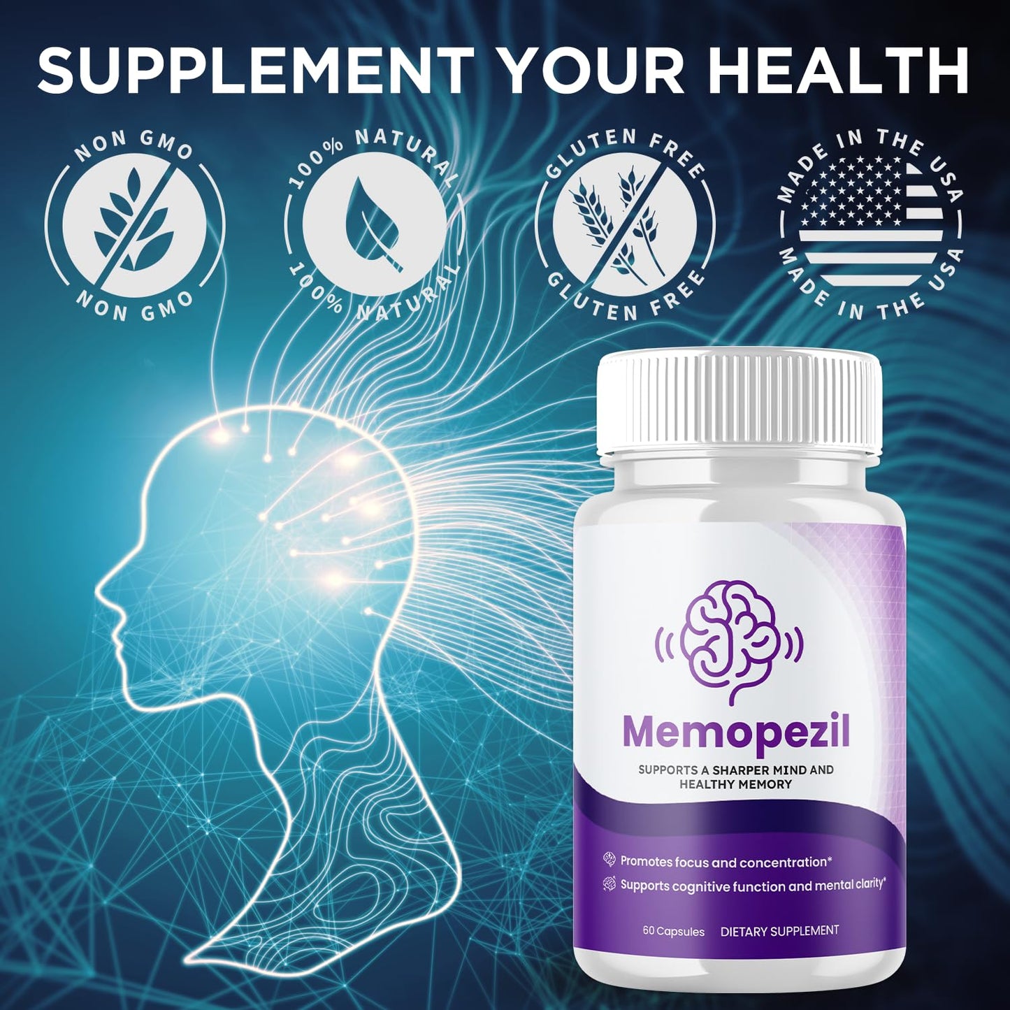 Flex University Memopezil Brain Capsules, 180 Capsules