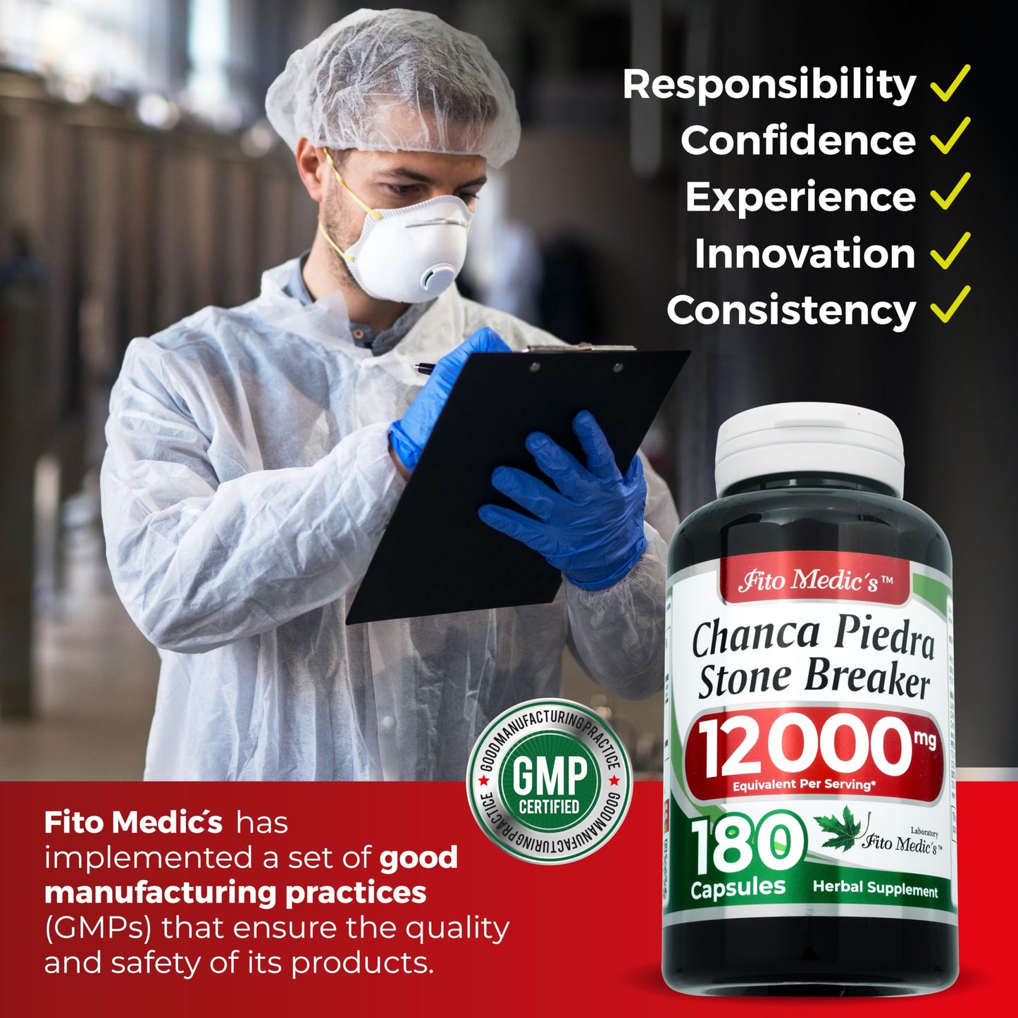 FITO MEDIC'S Chanca Piedra Capsules, 180 Count