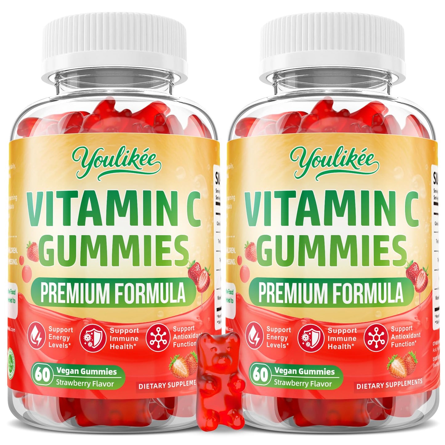 Youlikee Vitamin C Gummies for Adults, 120 Gummies