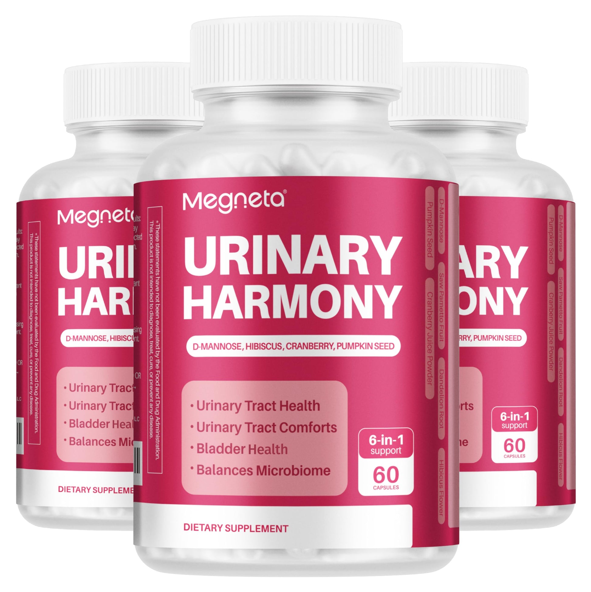MEGNETA Urinary Wellness Supplement – with D-Mannose 180 Capsules