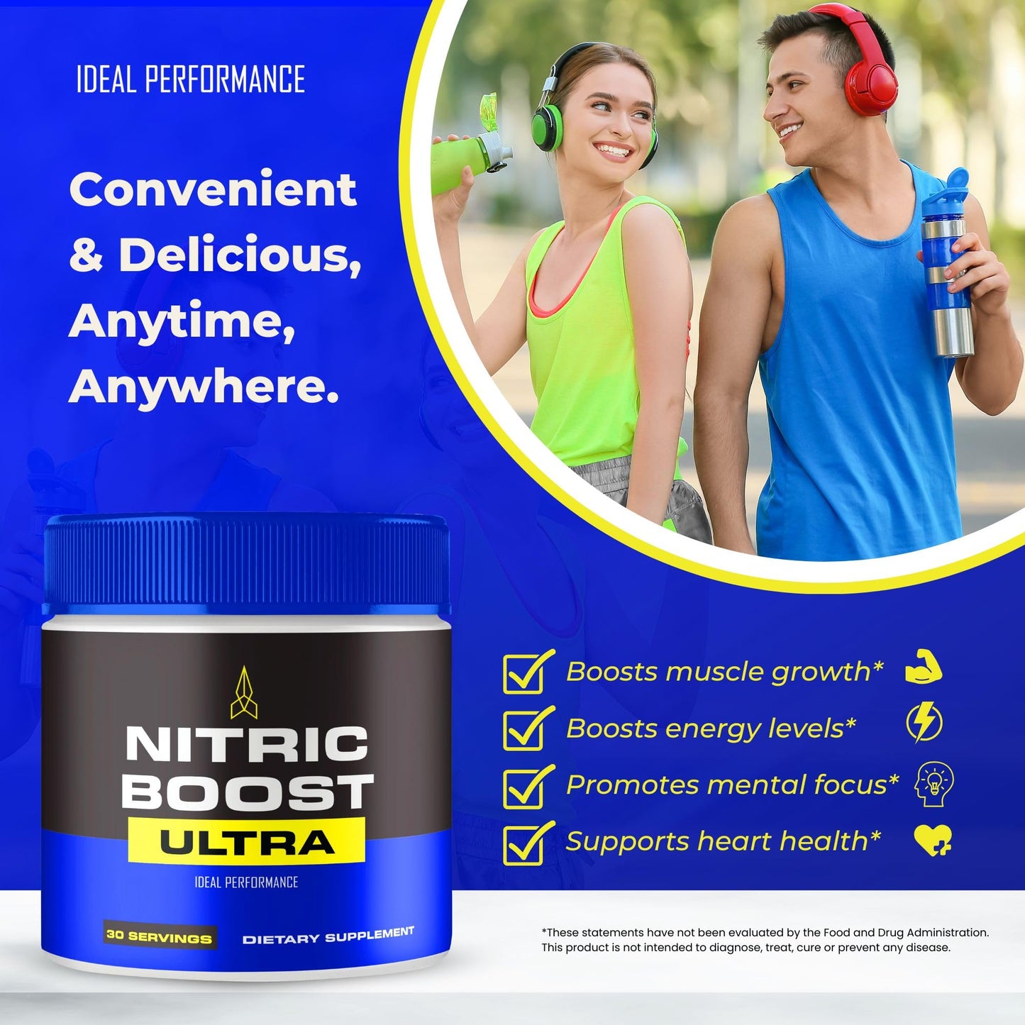 IDEAL PERFORMANCE Nitric Boost Ultra Powder 4 Pack