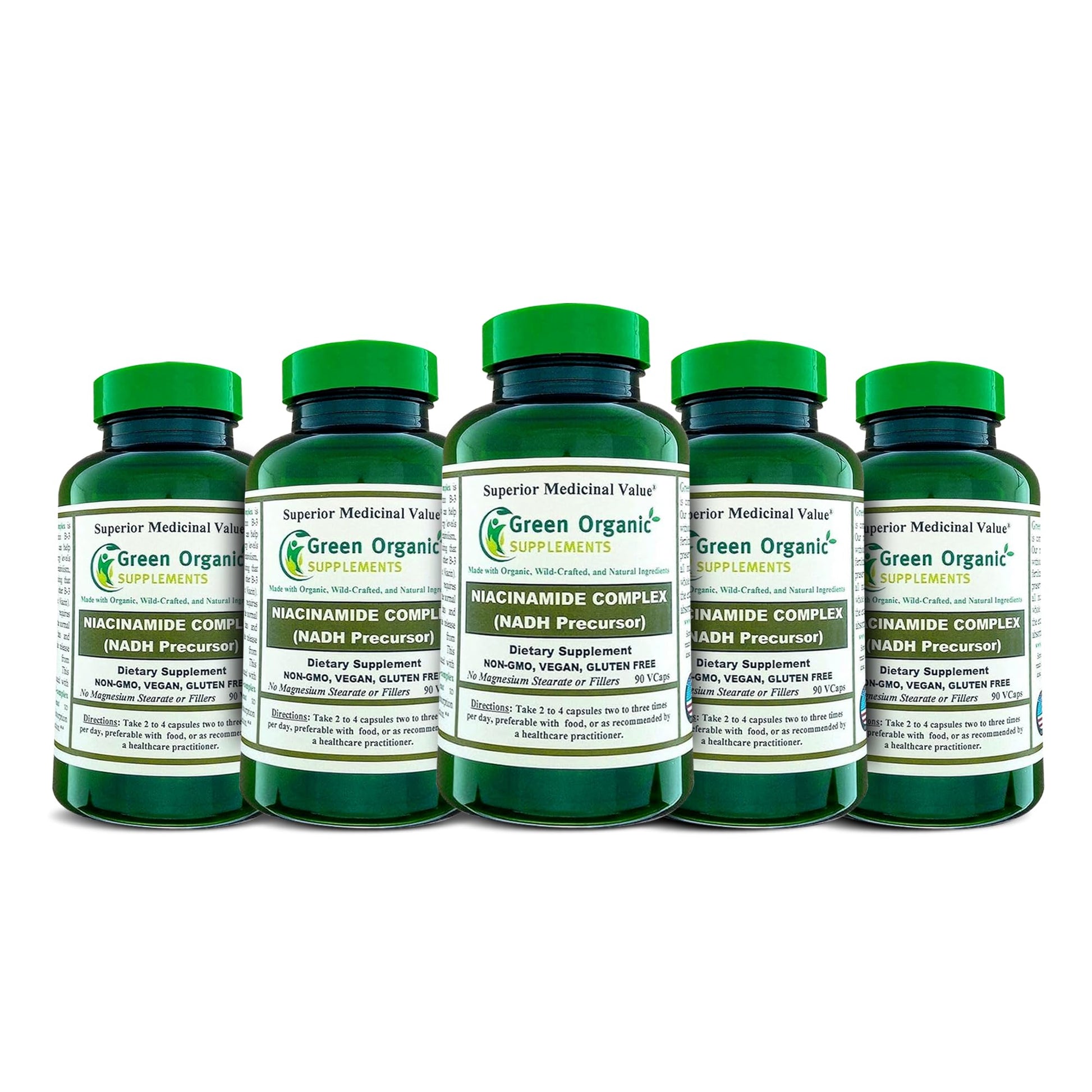 Green Organic Supplements Niacinamide Niacin NAD NADH High Absorbable Capsule 90 Count