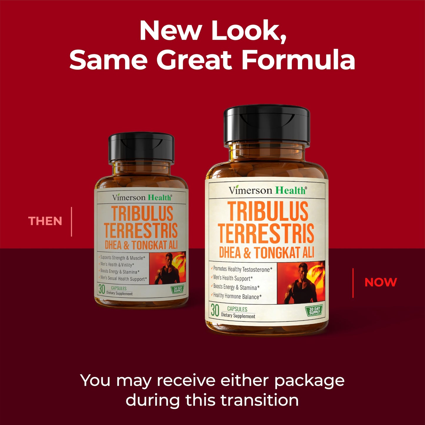 Vimerson Health Testosterone Supplement & Tribulus Terrestris For Men With DHEA 100mg, Magnesium, Zinc, Tongkat Ali & Rhodiola Rosea – Muscle Builder, Libido Support & B6 Vitamins for Men – 30 Capsules