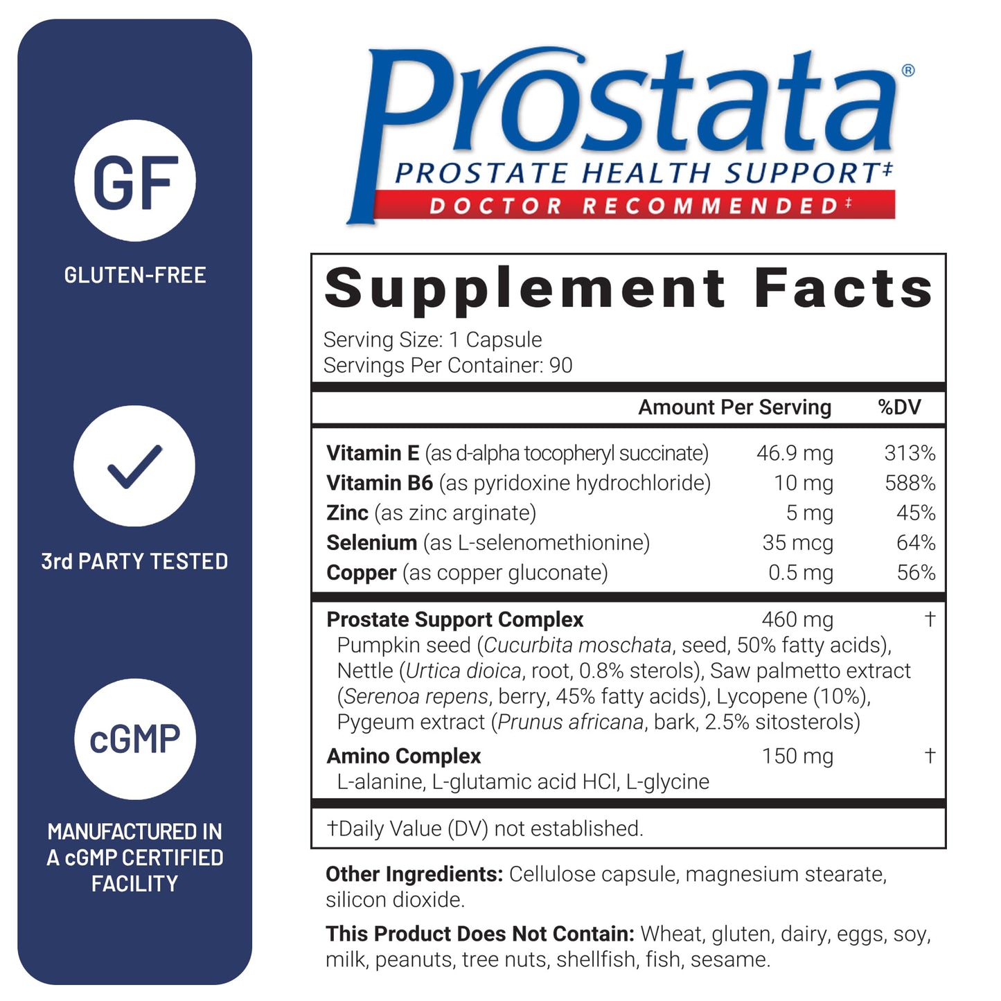 U.S.DOCTORS'CLINICAL Prostata - Clinically Proven Prostate Supplement for Men - Urinary Tract & Bladder Support Capsule, 60 Count