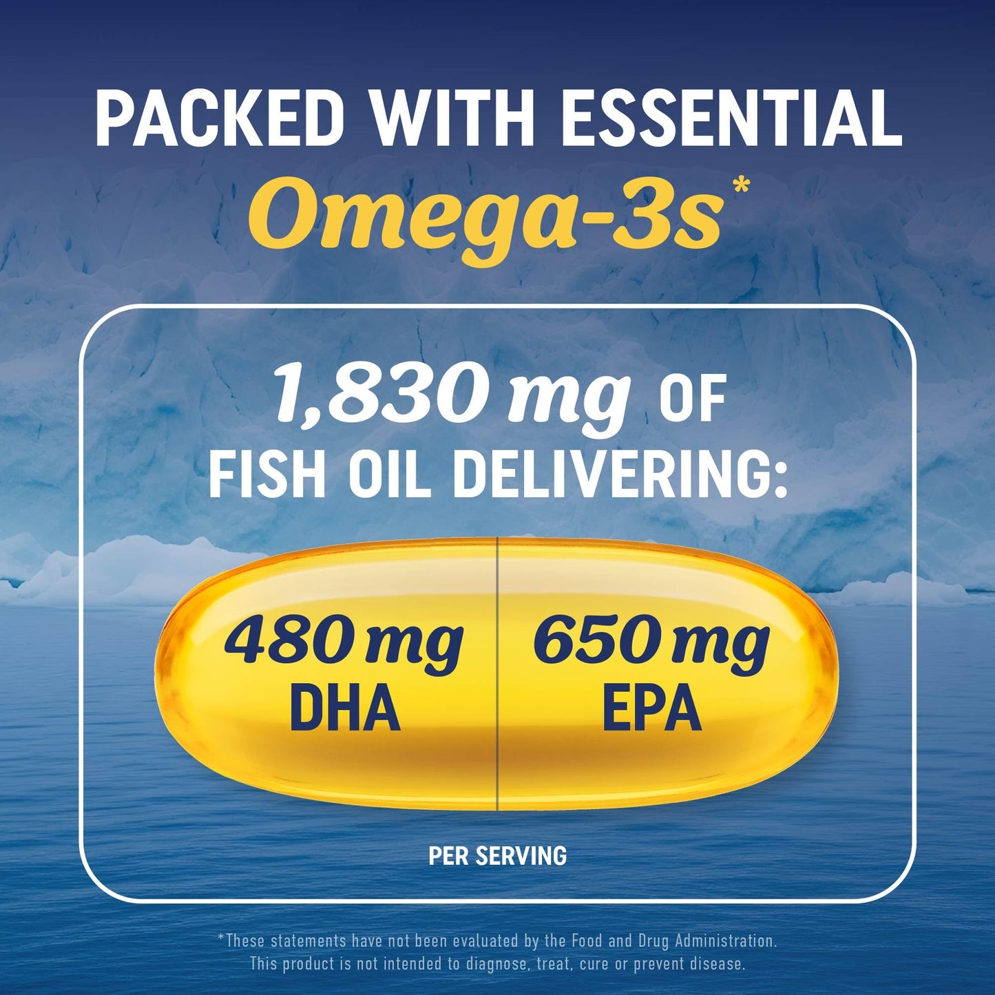 MAV NUTRITION Omega 3 Fish Oil with Vitamin D3 Softgels 90 Count