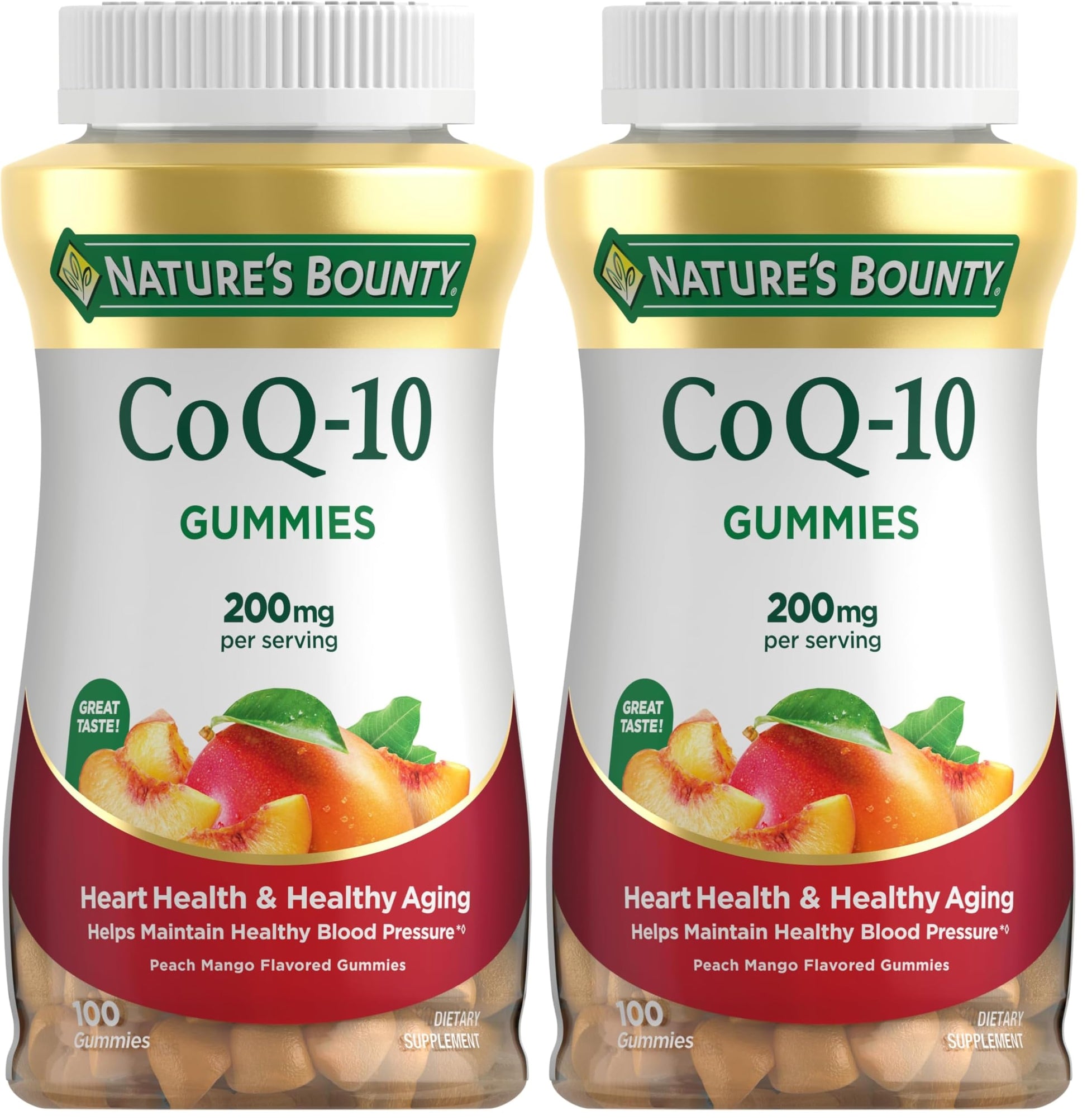 Nature's Bounty CoQ10 Gummies, 200mg, 100 Count (Pack of 2)
