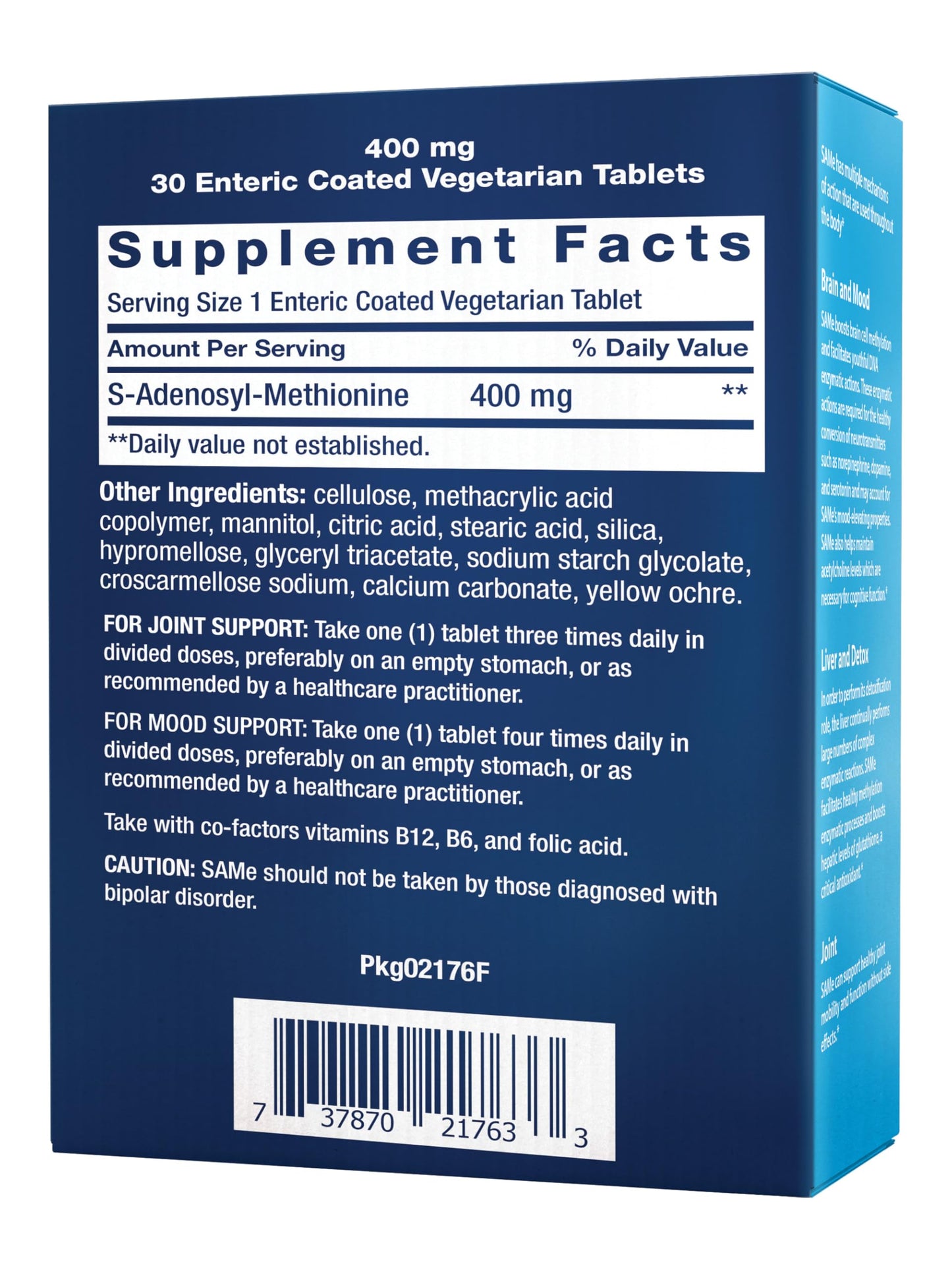 Life Extension Same, Mood, Joint & Liver Support 30 Tablets