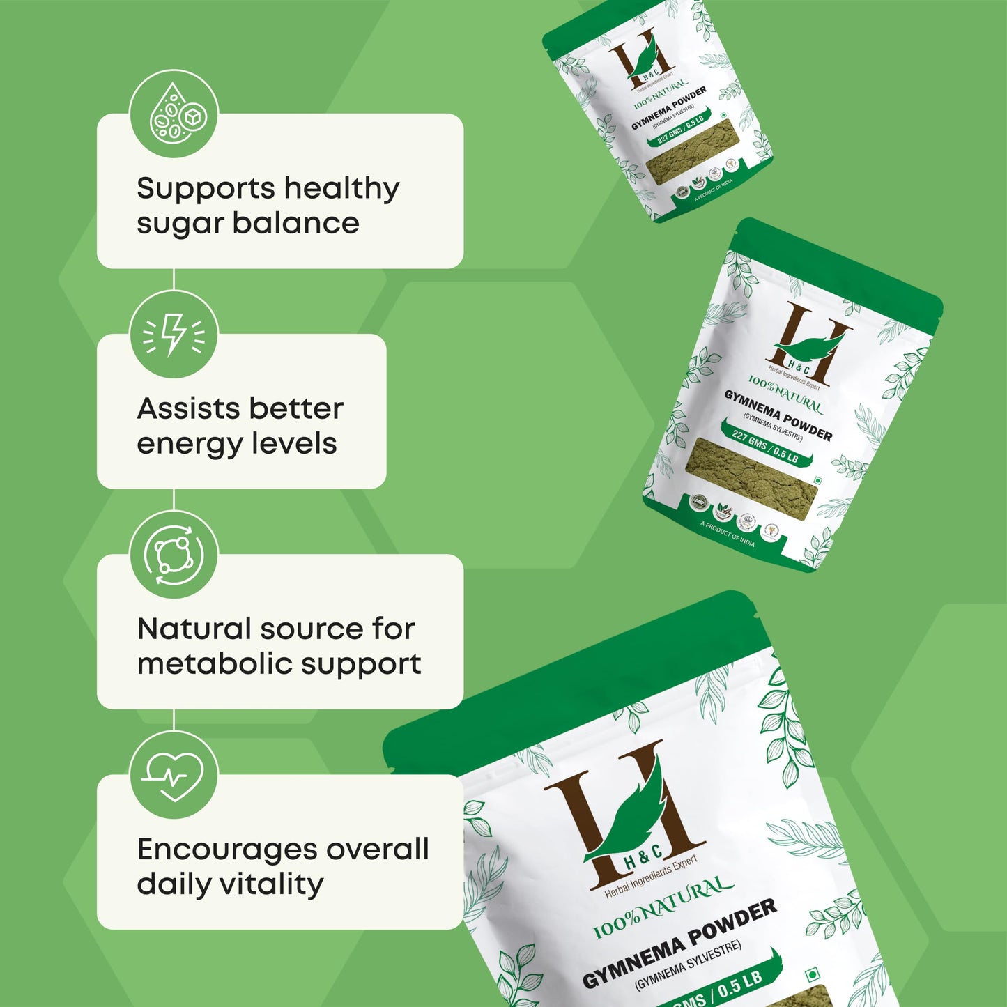 H&C Gymnema/Gurmar Leaves Powder 8 oz