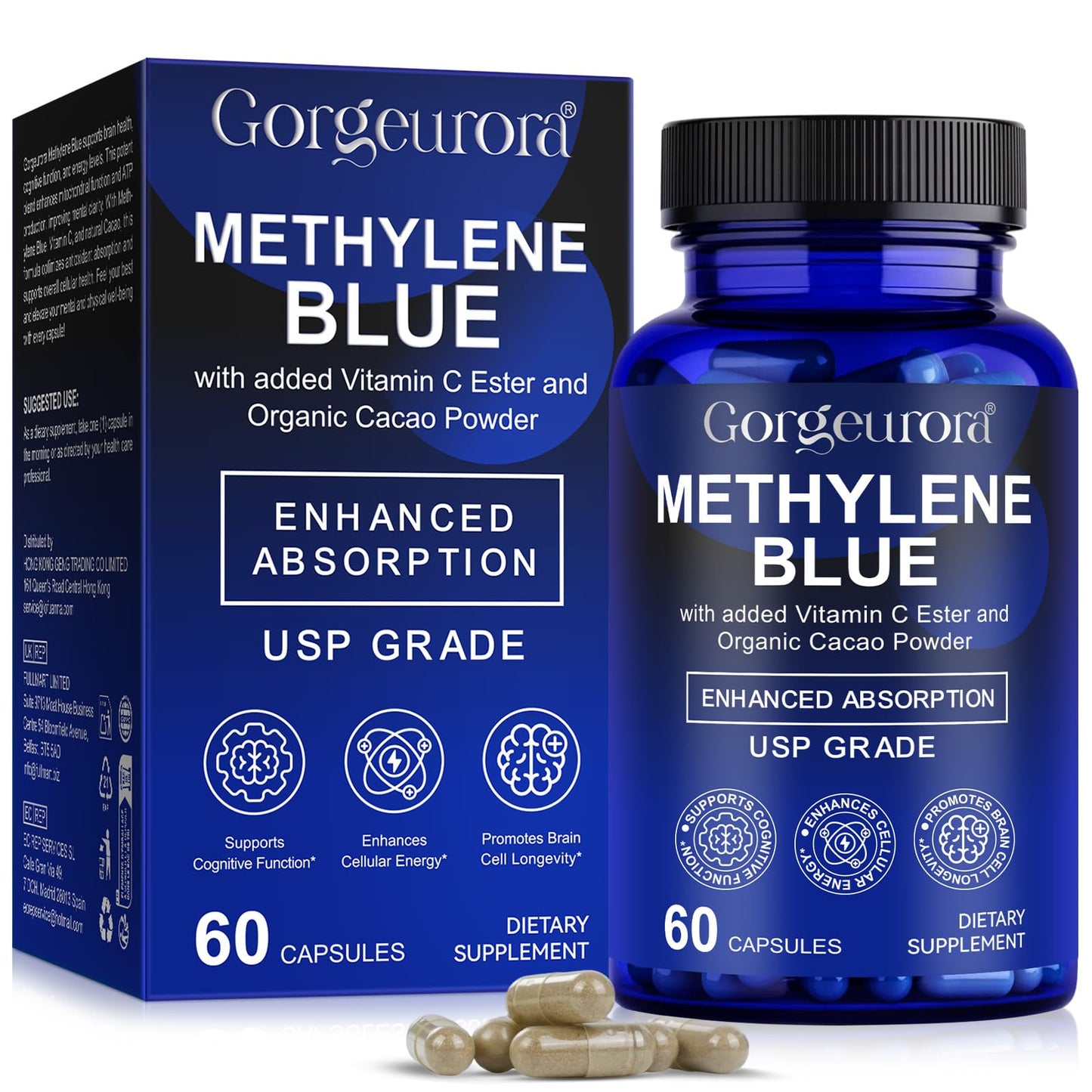 Feeliville Methylene Blue Capsules, 60 Count