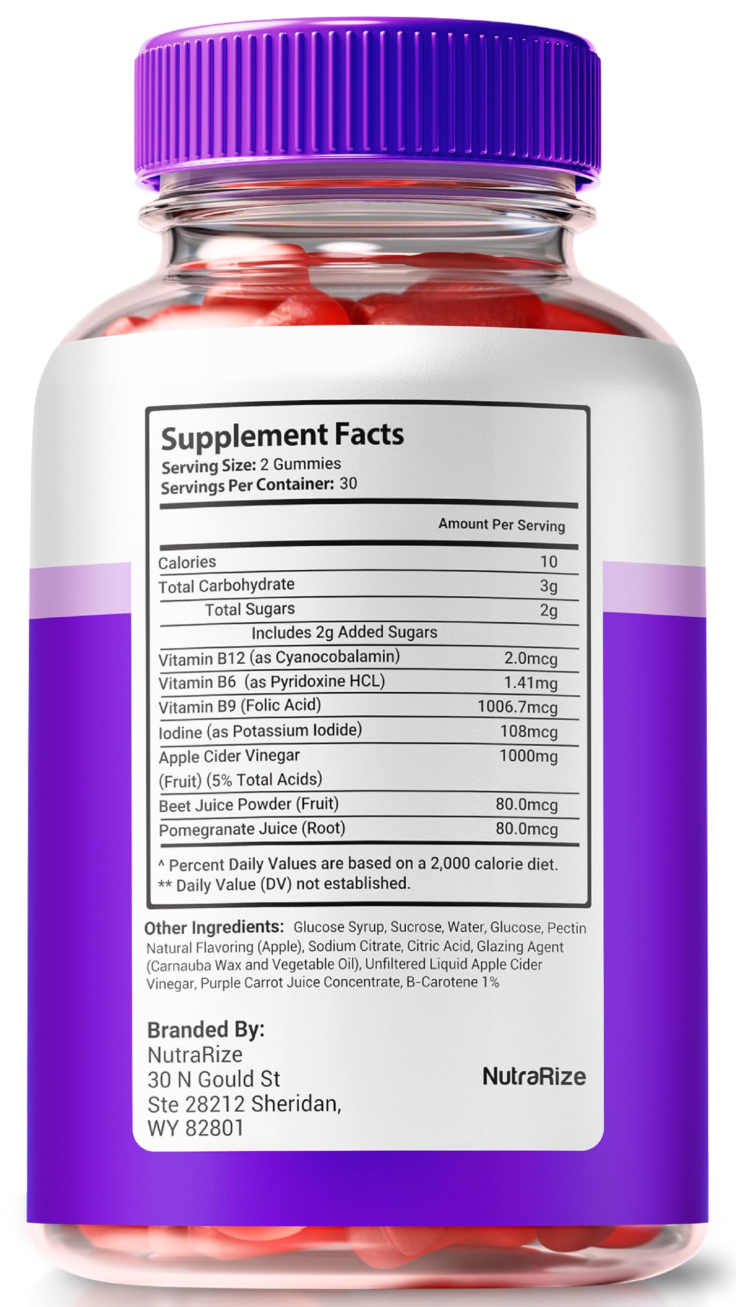 NutraRize Keto Glow ACV Gummies 120