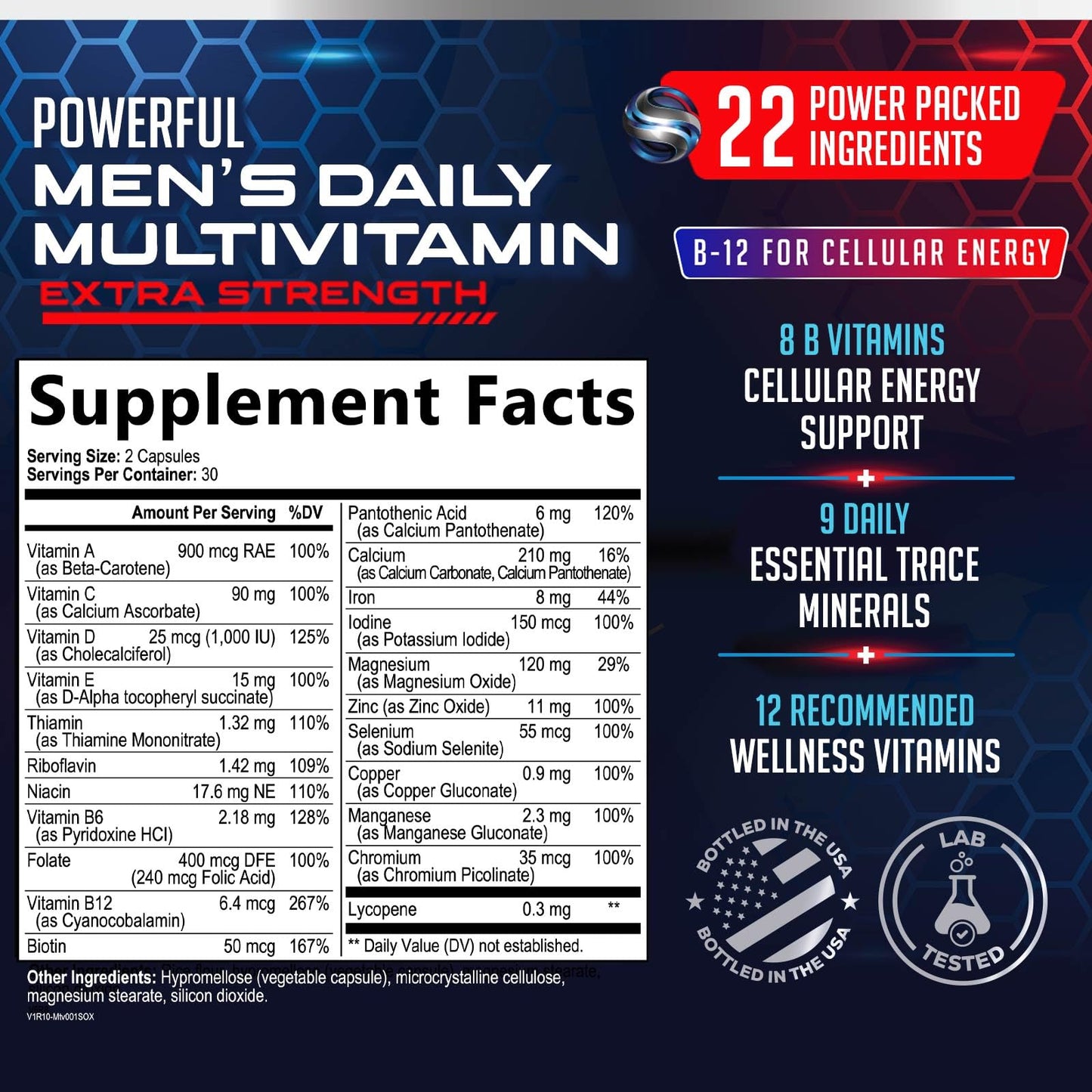 SILVERONYX Multivitamin for Men Capsule, 60 Count