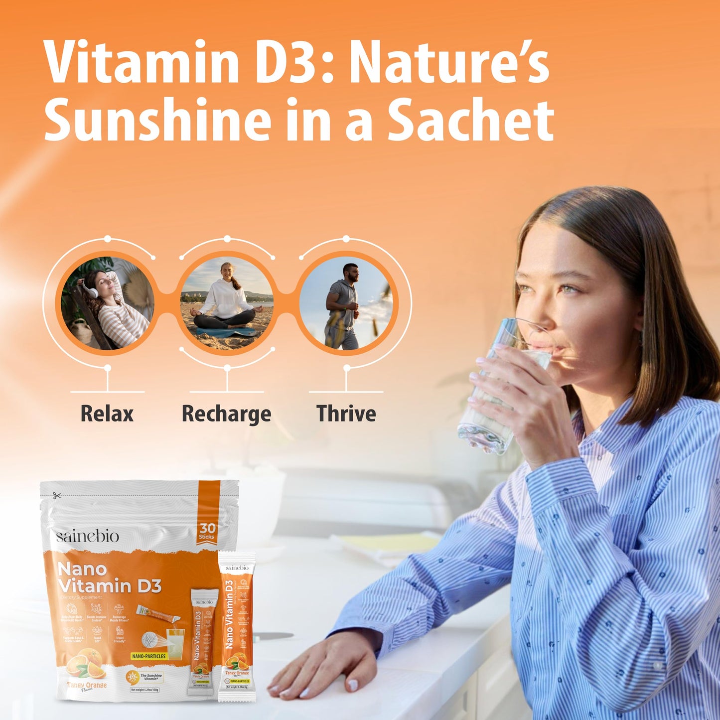 SAINEBIO Nano Vitamin D3 Powder 5 oz
