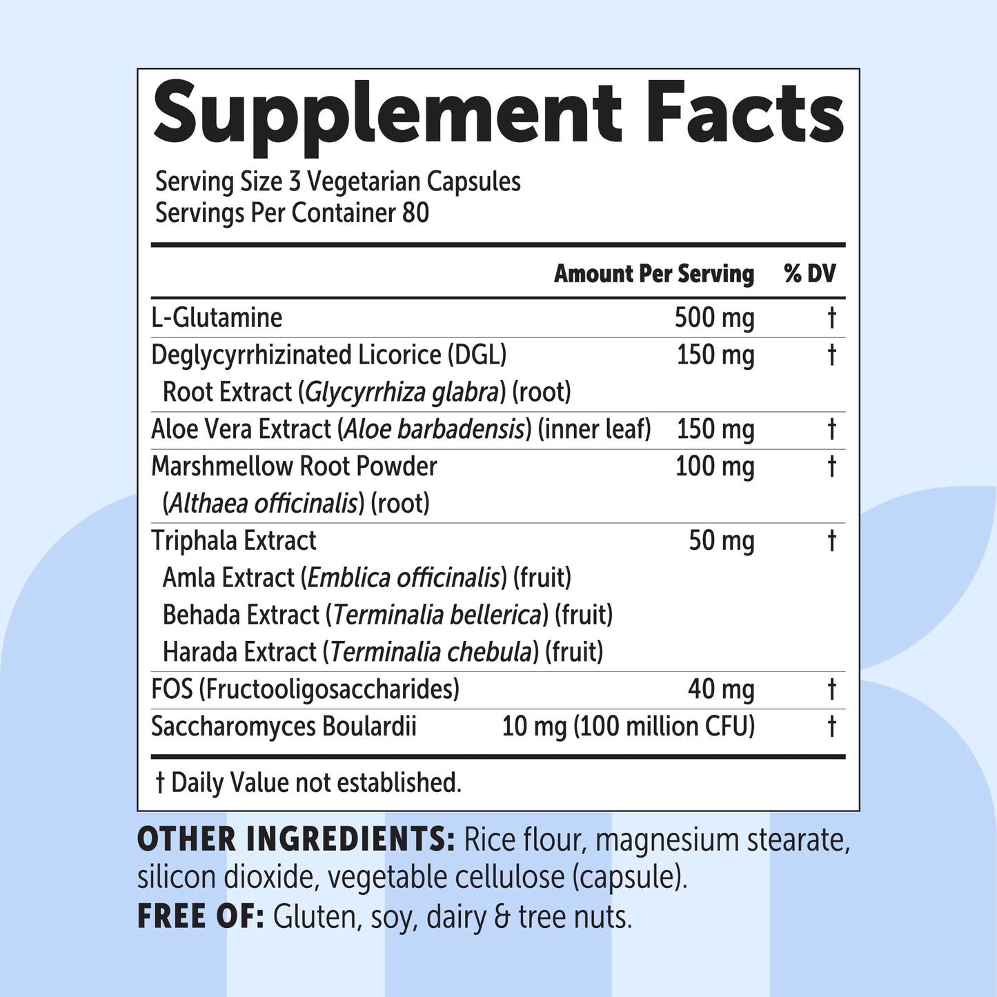 Micro Ingredients L-Glutamine+ Advanced 1000mg Per Serving Vegetarian Capsules, 240