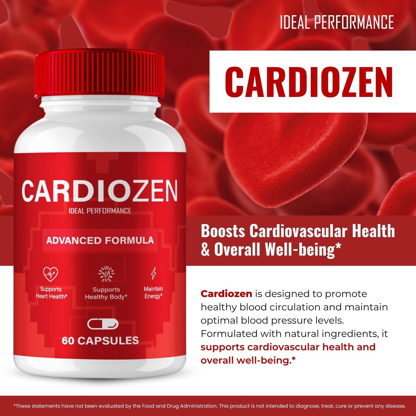 IDEAL PERFORMANCE Cardiozen Capsules, 60 Capsules