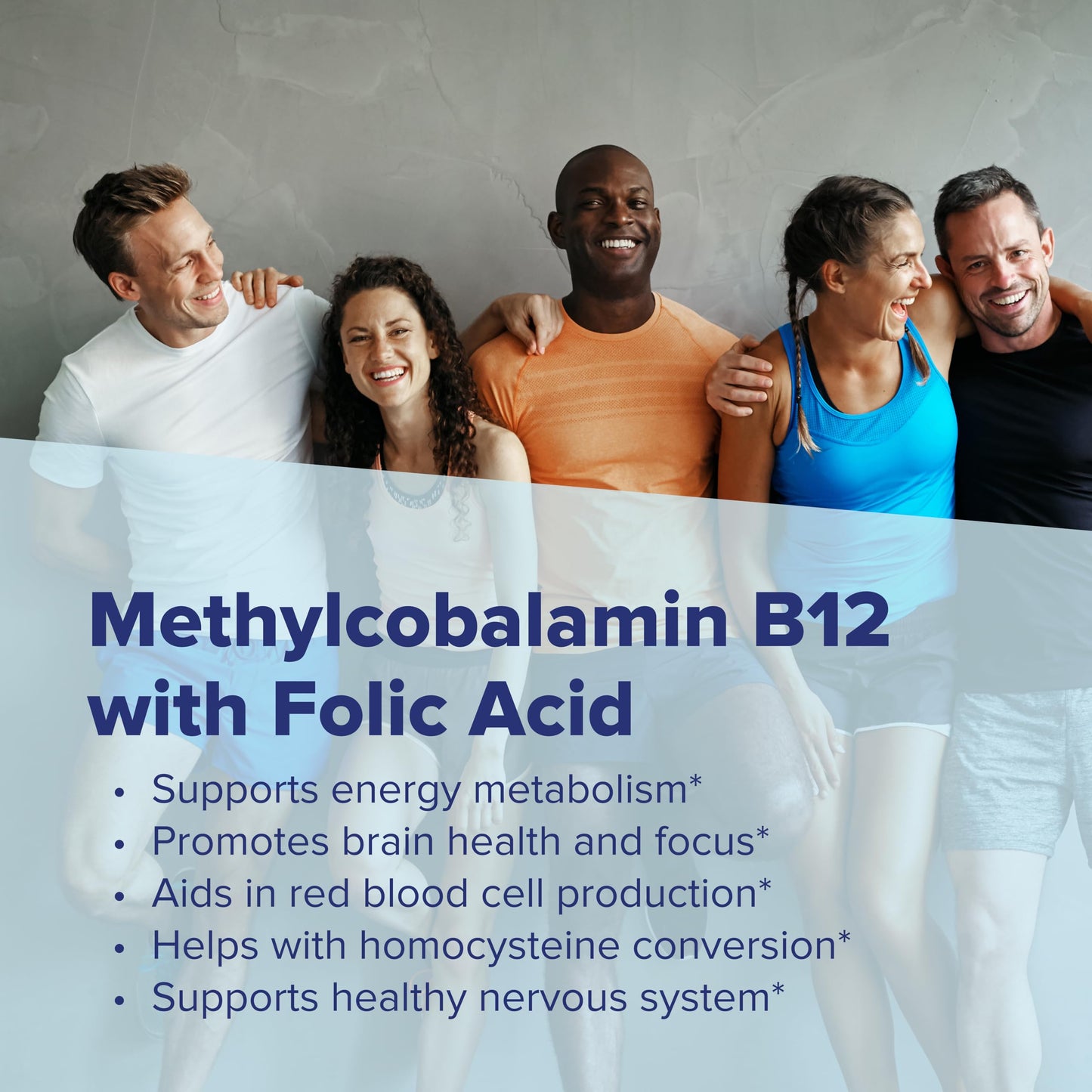Superior Source No Shot Methylcobalamin B12 with Folic Acid Multivitamin Tablet, 60 Count