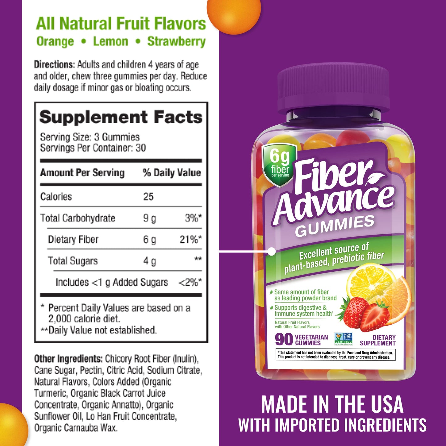 Fiber Advance Gummies Gummy 90 Count