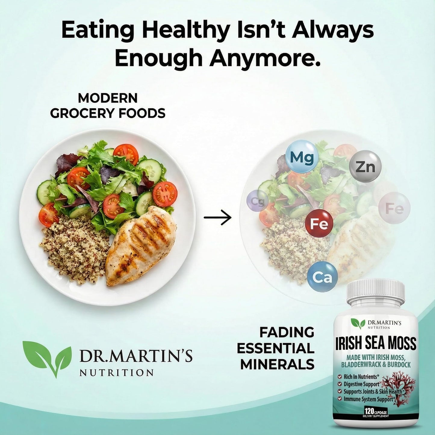 DR. MARTIN'S NUTRITION Irish Sea Moss Capsules, 120 Count