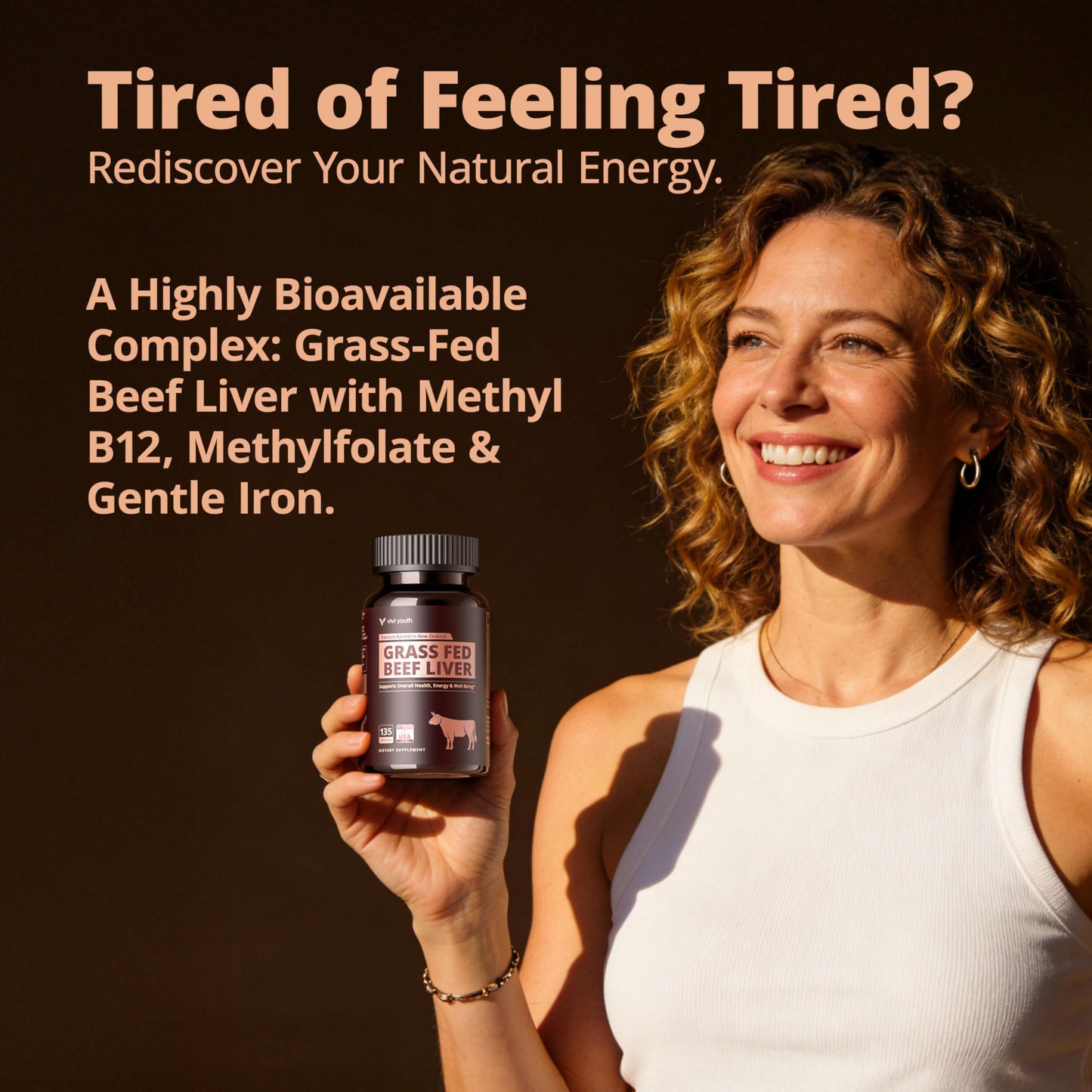 VIVI Youth Grass-Fed Beef Liver Capsule 135 Capsules