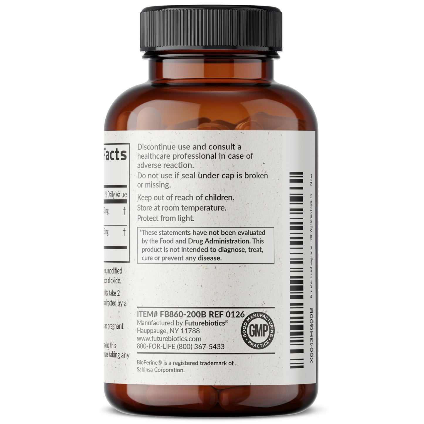 Futurebiotics Ashwagandha Extra Strength Stress & Mood Support Capsules 200