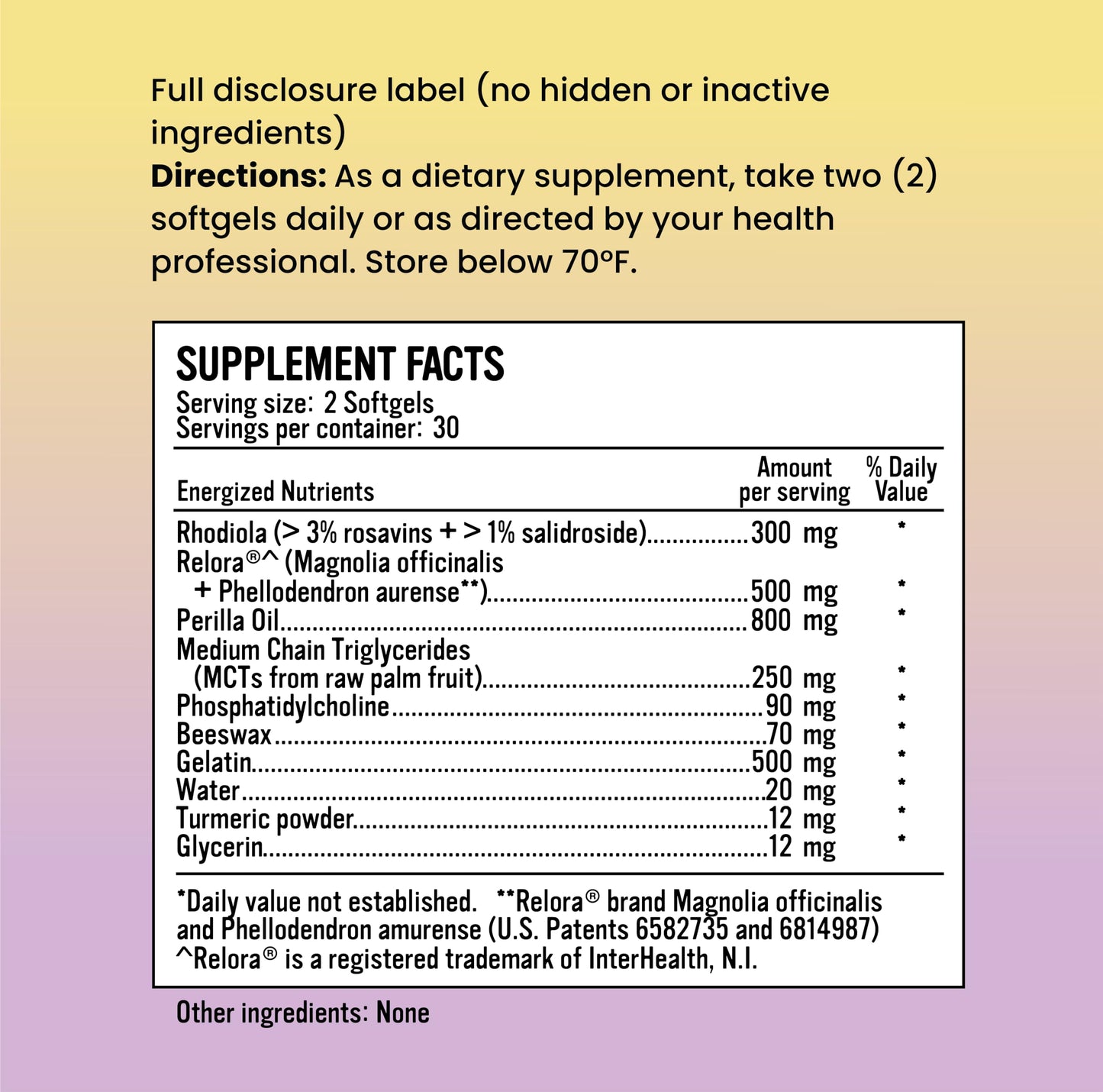 Alkaline for Life Adrenal Balance, Rhodiola Rosea & Relora Softgels 60