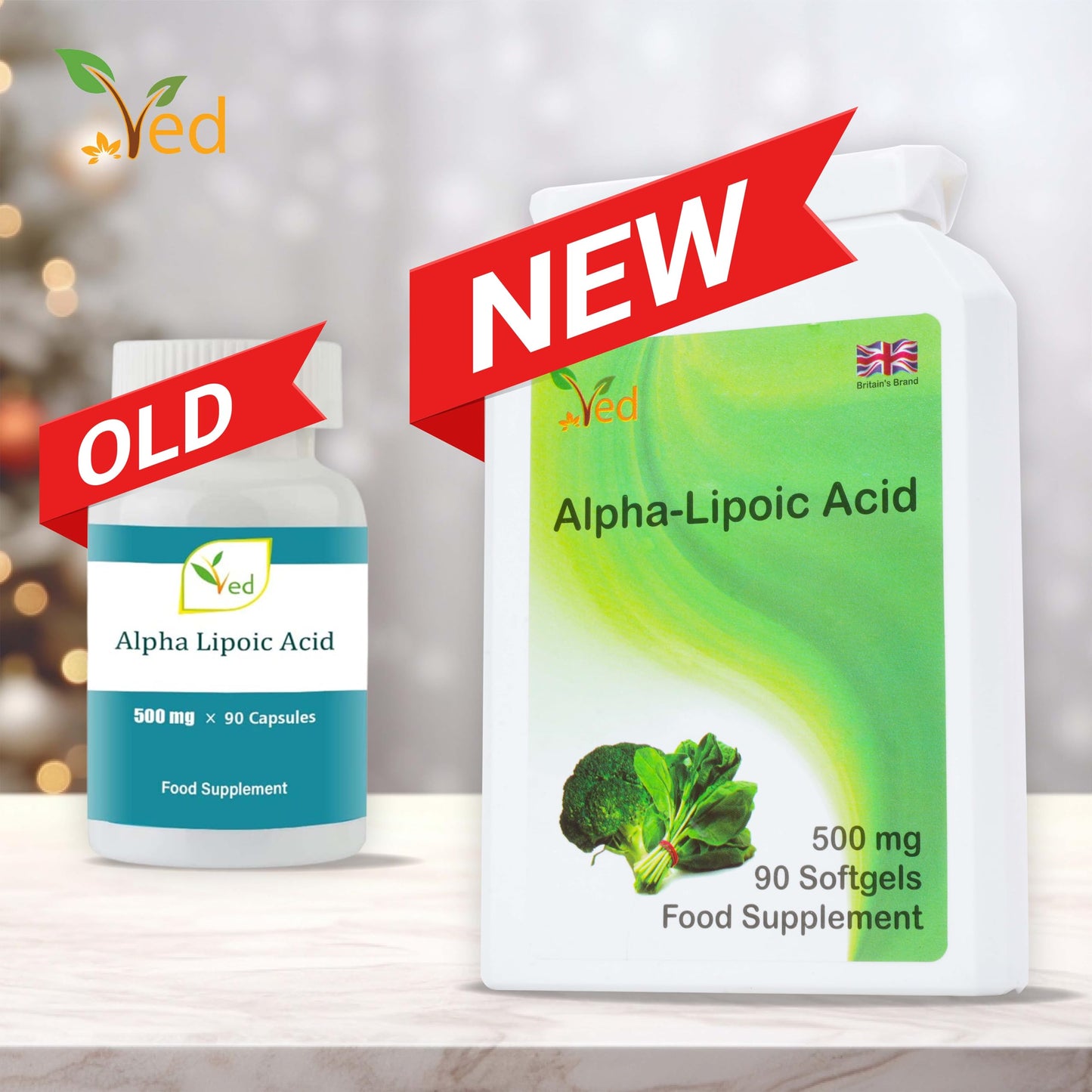 Ved Alpha Lipoic Acid 500mg Capsule, 90 Count