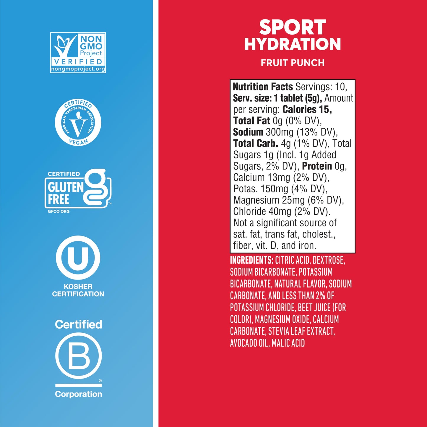 Nuun Sport Electrolyte Tablets Fruit Punch 80 Count