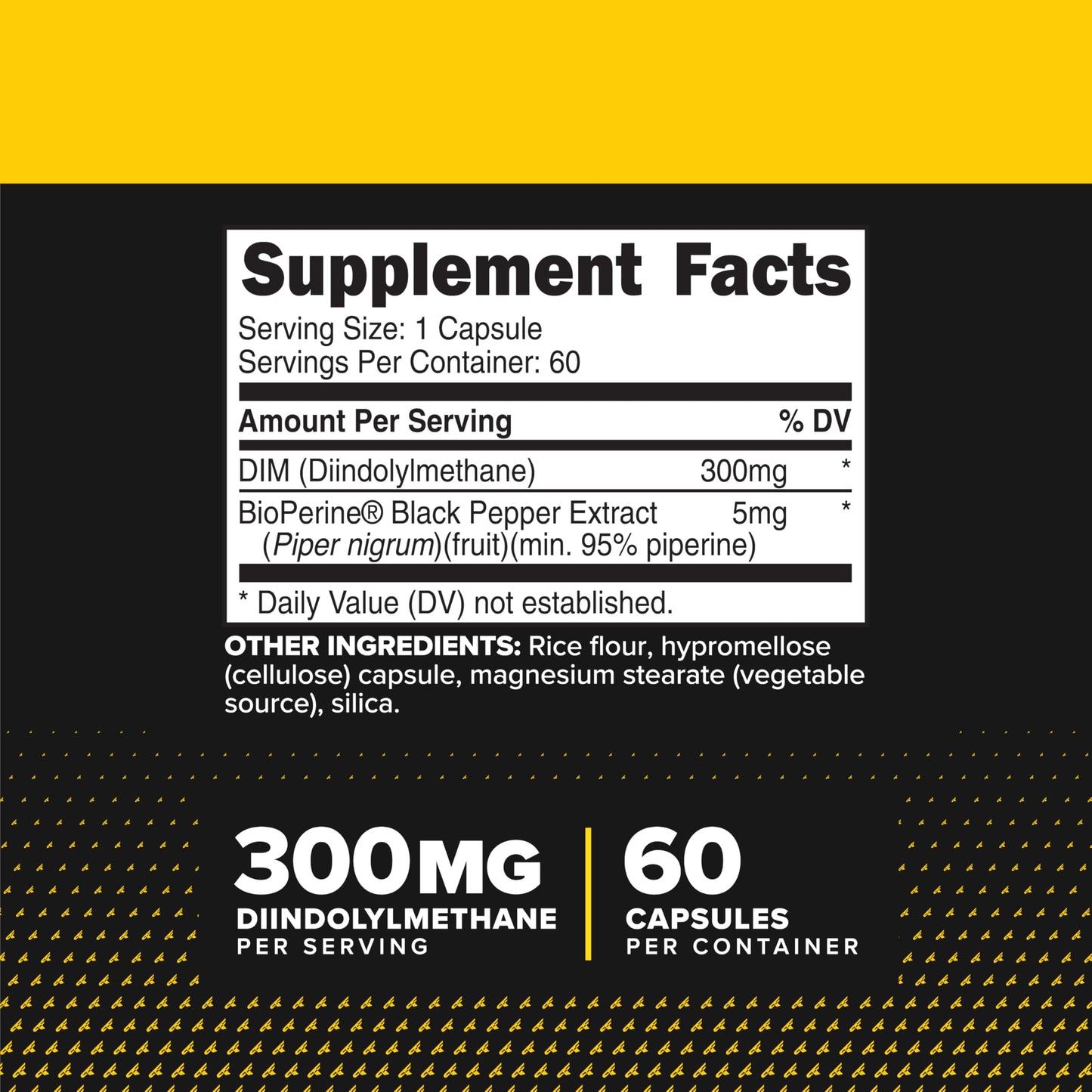 Primaforce DIM Supplement (Diindolylmethane) 300mg Capsules, 60 Vegetarian Capsules