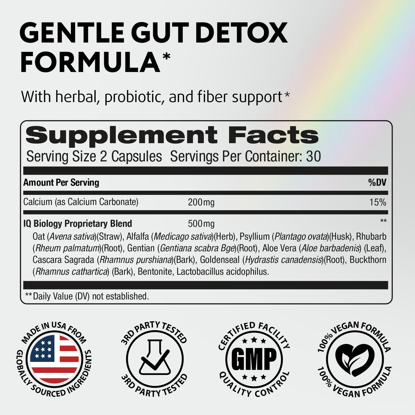 IQ BIOLOGY Gut Health Supplement Capsule 60