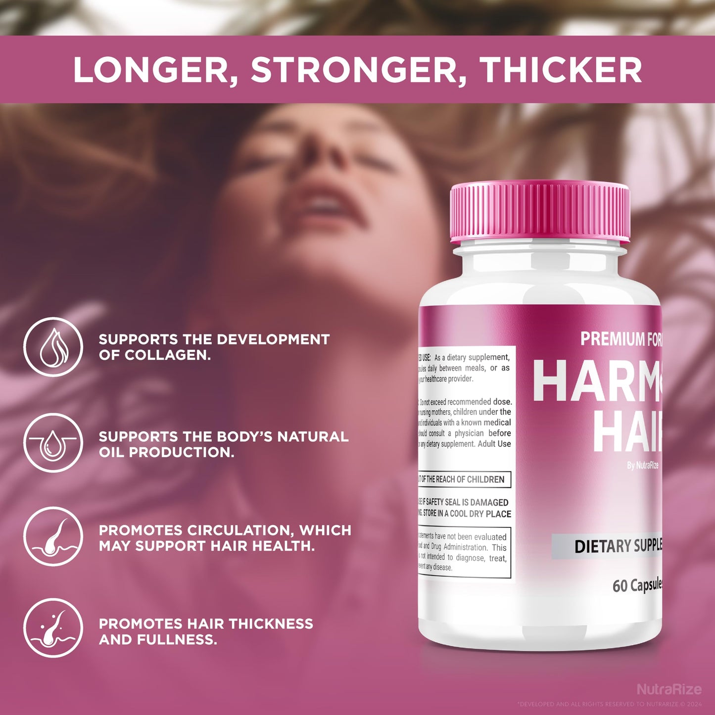 NutraRize Harmony Hair Capsules, 60 Capsules