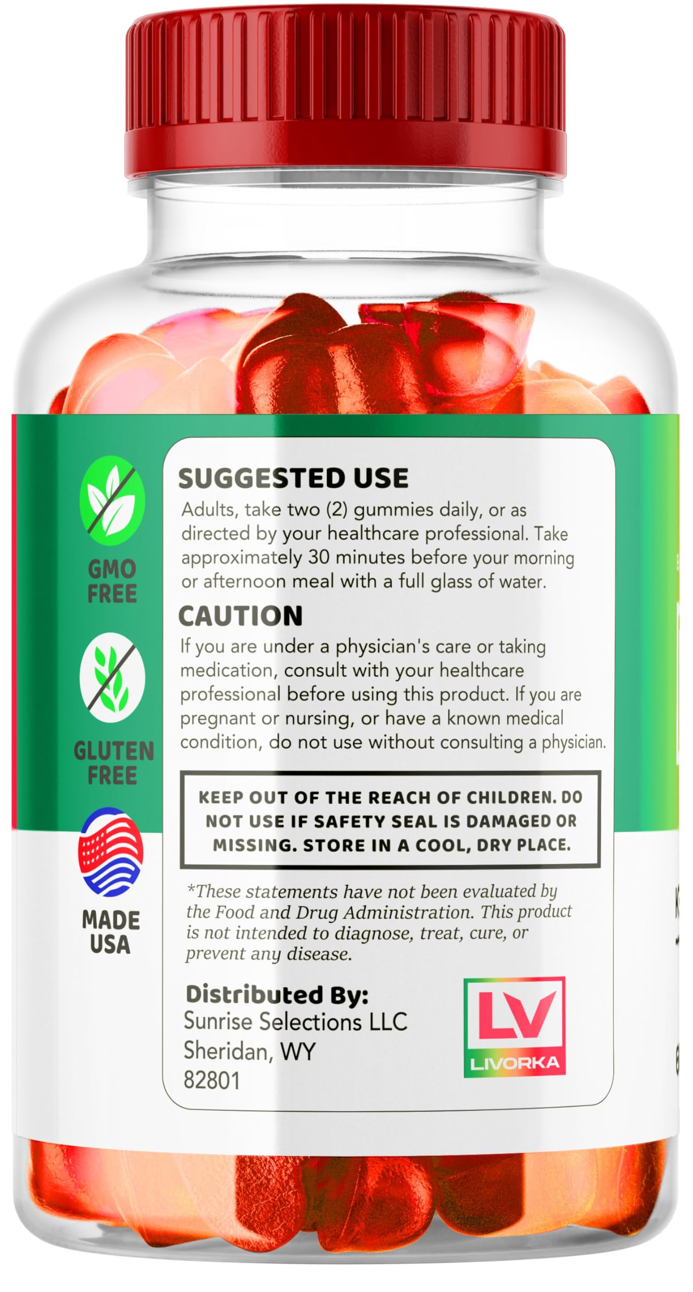 LIVORKA Duo Keto ACV Gummies 180 Gummies