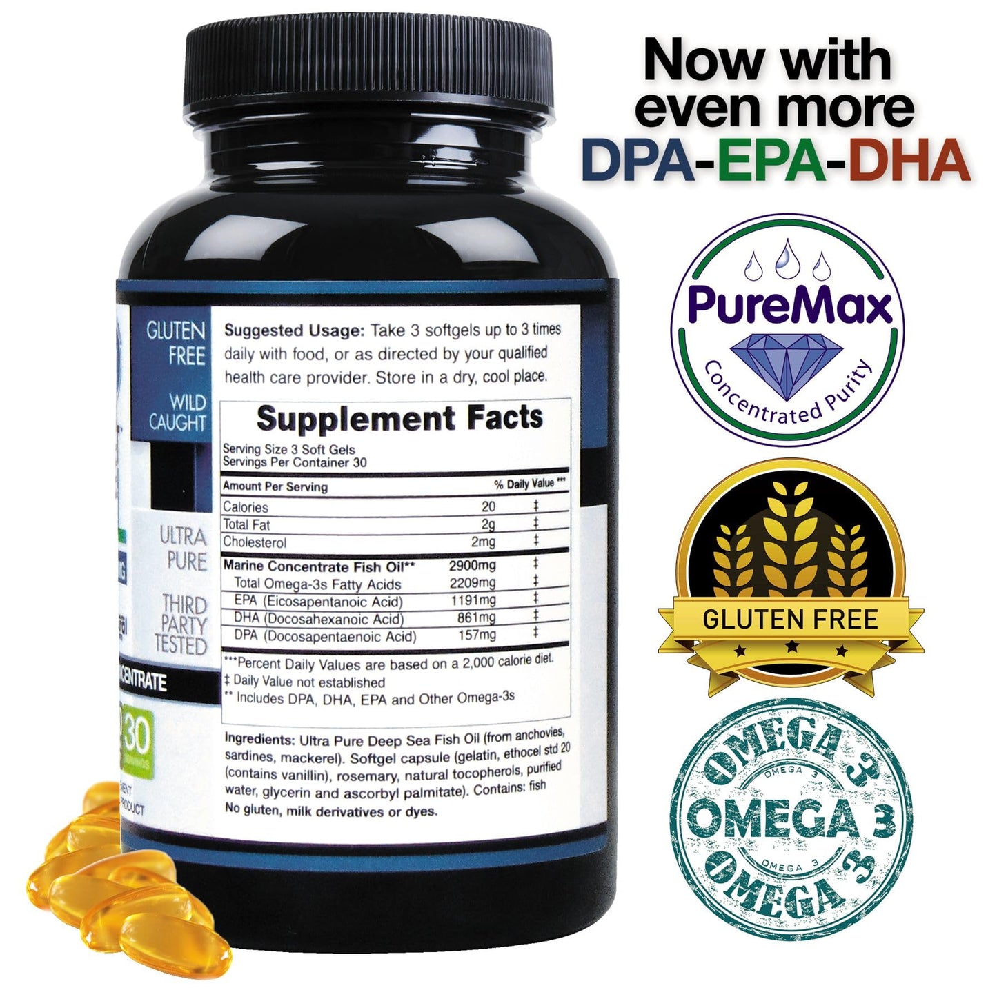 ecostream Naturals Antarctic Wild Caught Omega-3 Fish Oil Softgel 90 Count