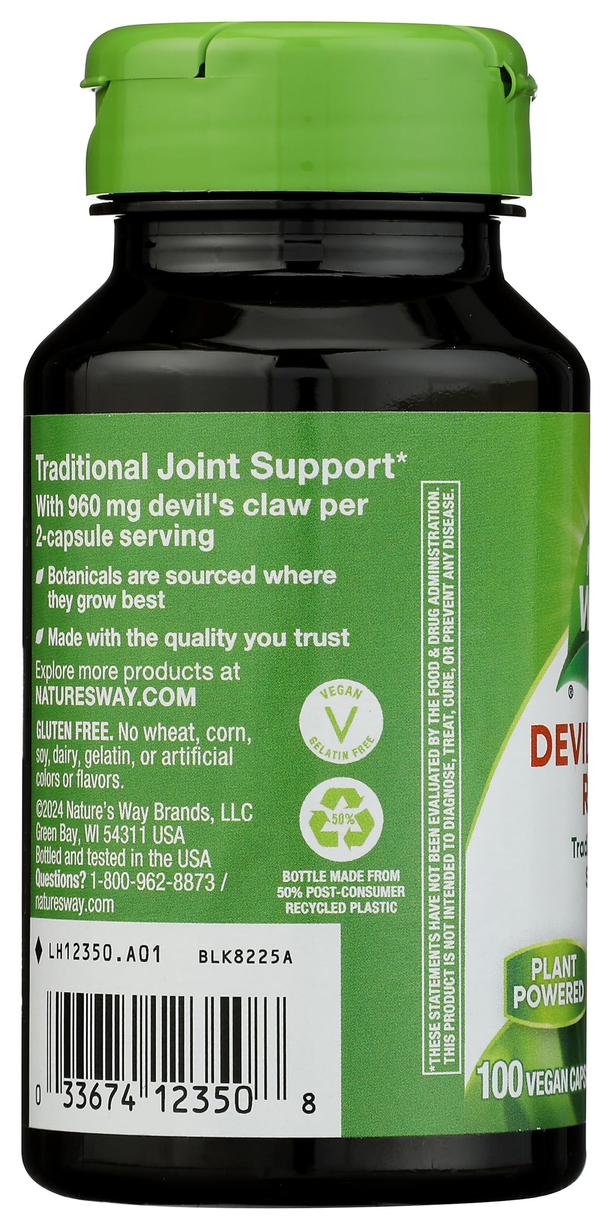 Nature's Way Devil's Claw Root Capsule, 100 Count