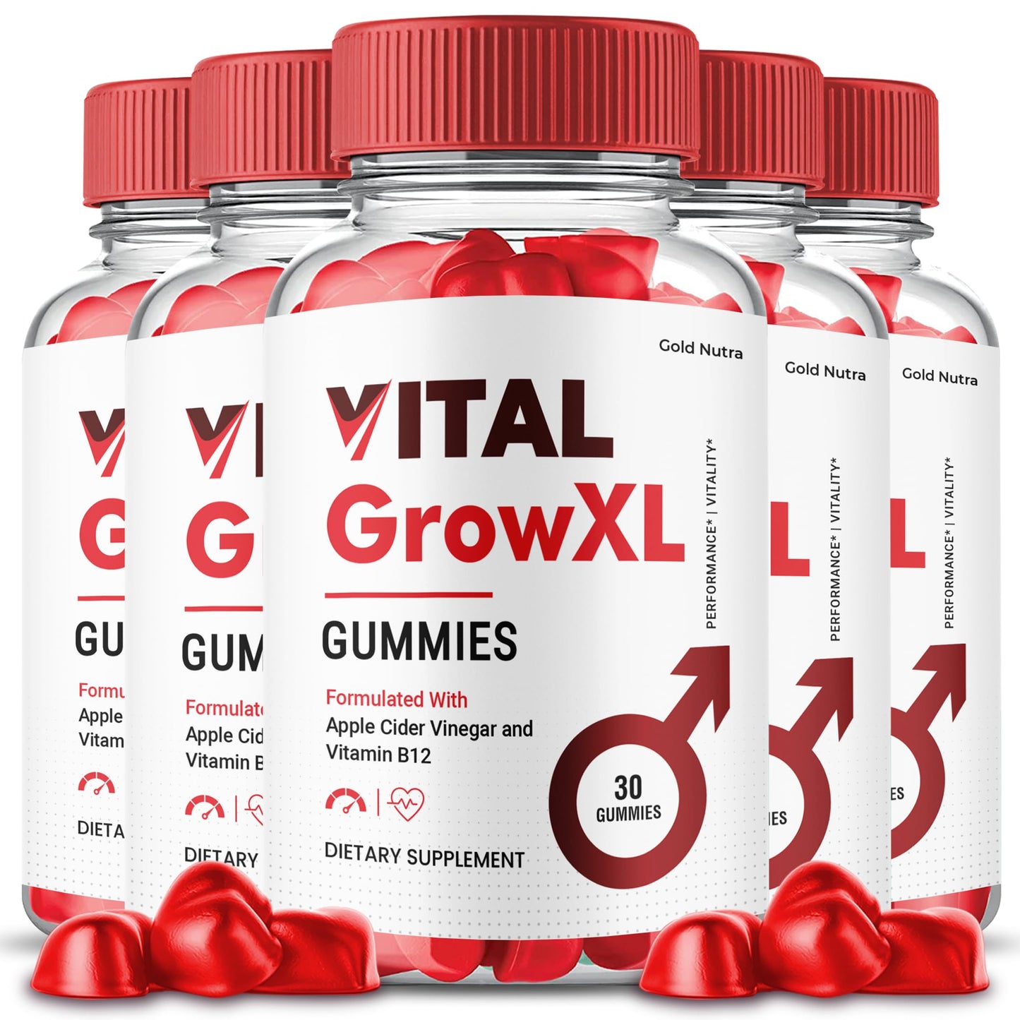 Gold Nutra Vital Grow XL Gummies for Men Gummy 5 Count