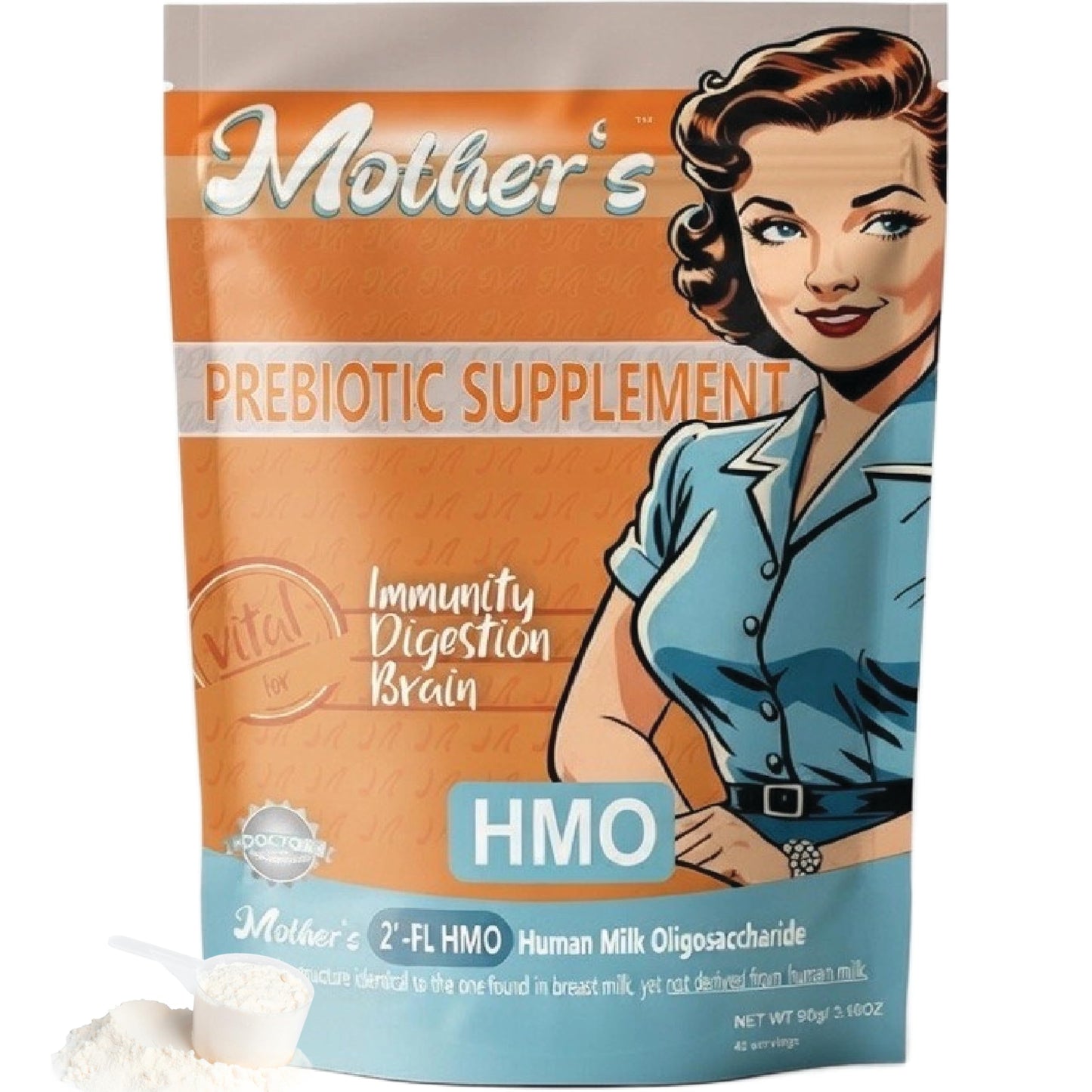 Mother's Prebiotic Supplement HMO Prebiotic Supplement for Adults - Mother's 2'-FL Human Milk Oligosaccharide Powder, 3.18 oz