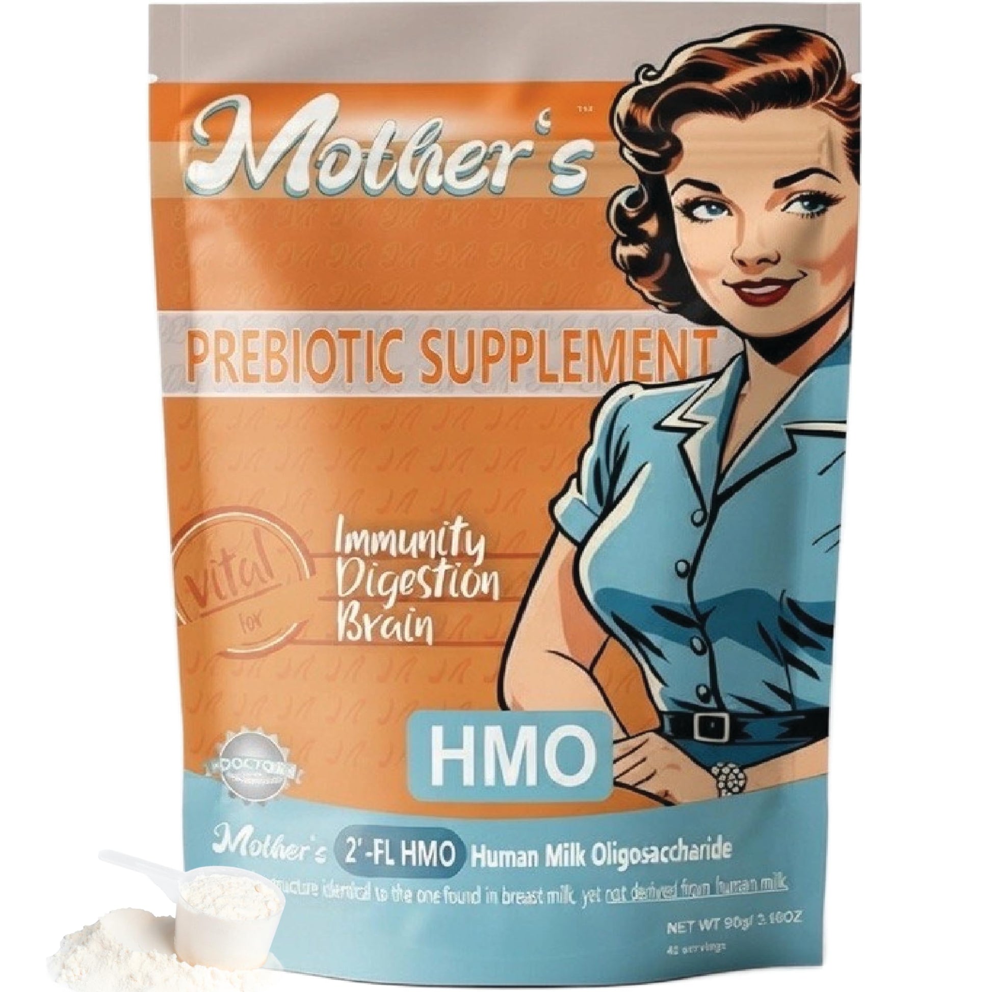 Mother's Prebiotic Supplement HMO Prebiotic Supplement for Adults - Mother's 2'-FL Human Milk Oligosaccharide Powder, 3.18 oz
